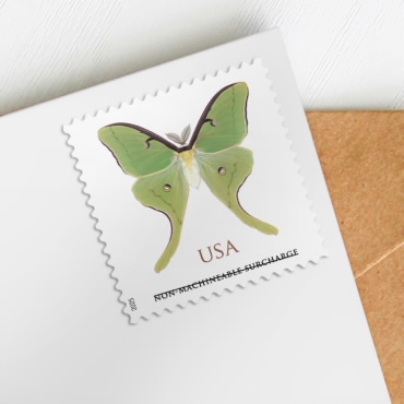 Luna Moth Stamps $1.27, Sheet of 20