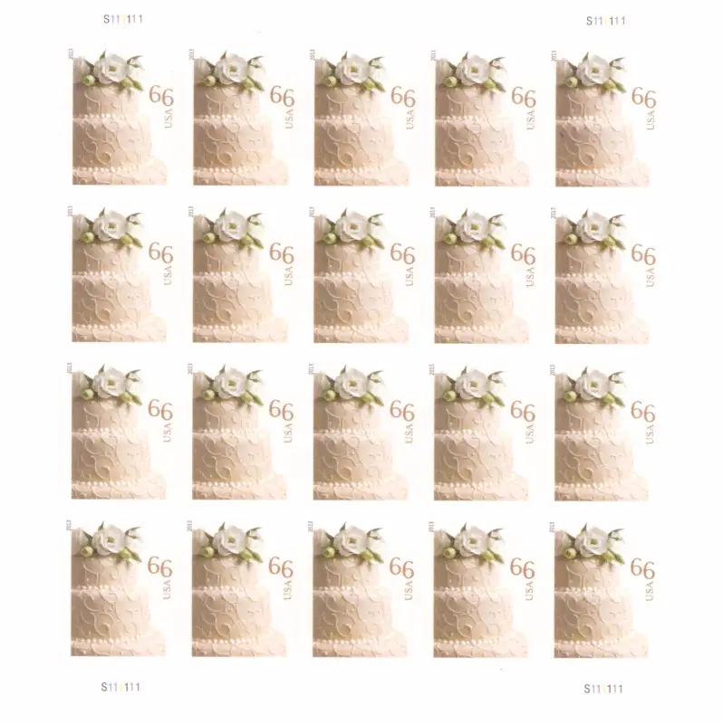 2014 US Wedding Cake Postage Stamps