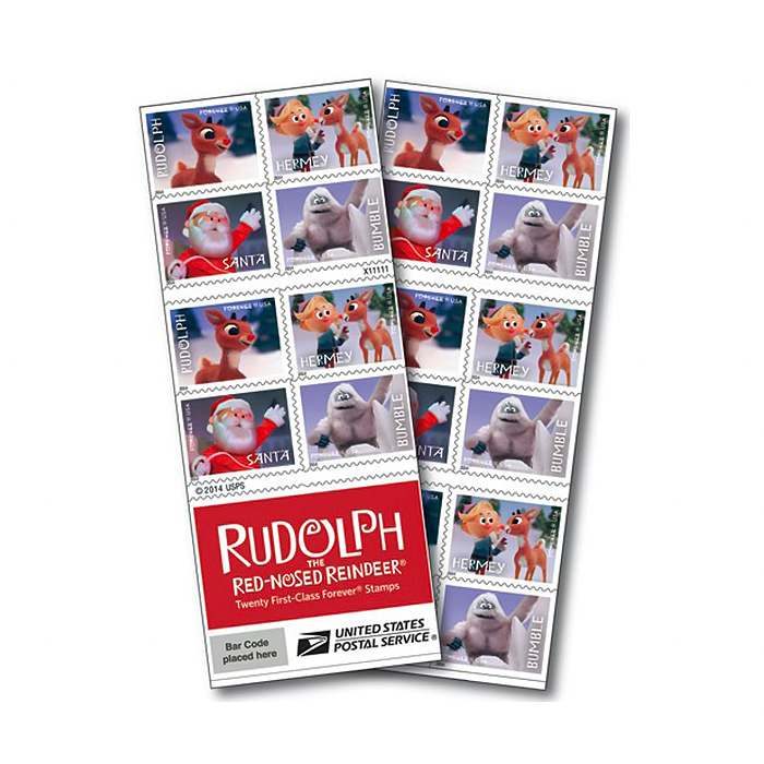 2014 Rudolph the Red-Nosed Reindeer Forever Stamps