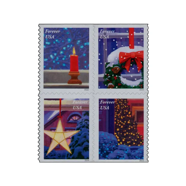 (2016) USPS Holiday Windows Forever Stamps
