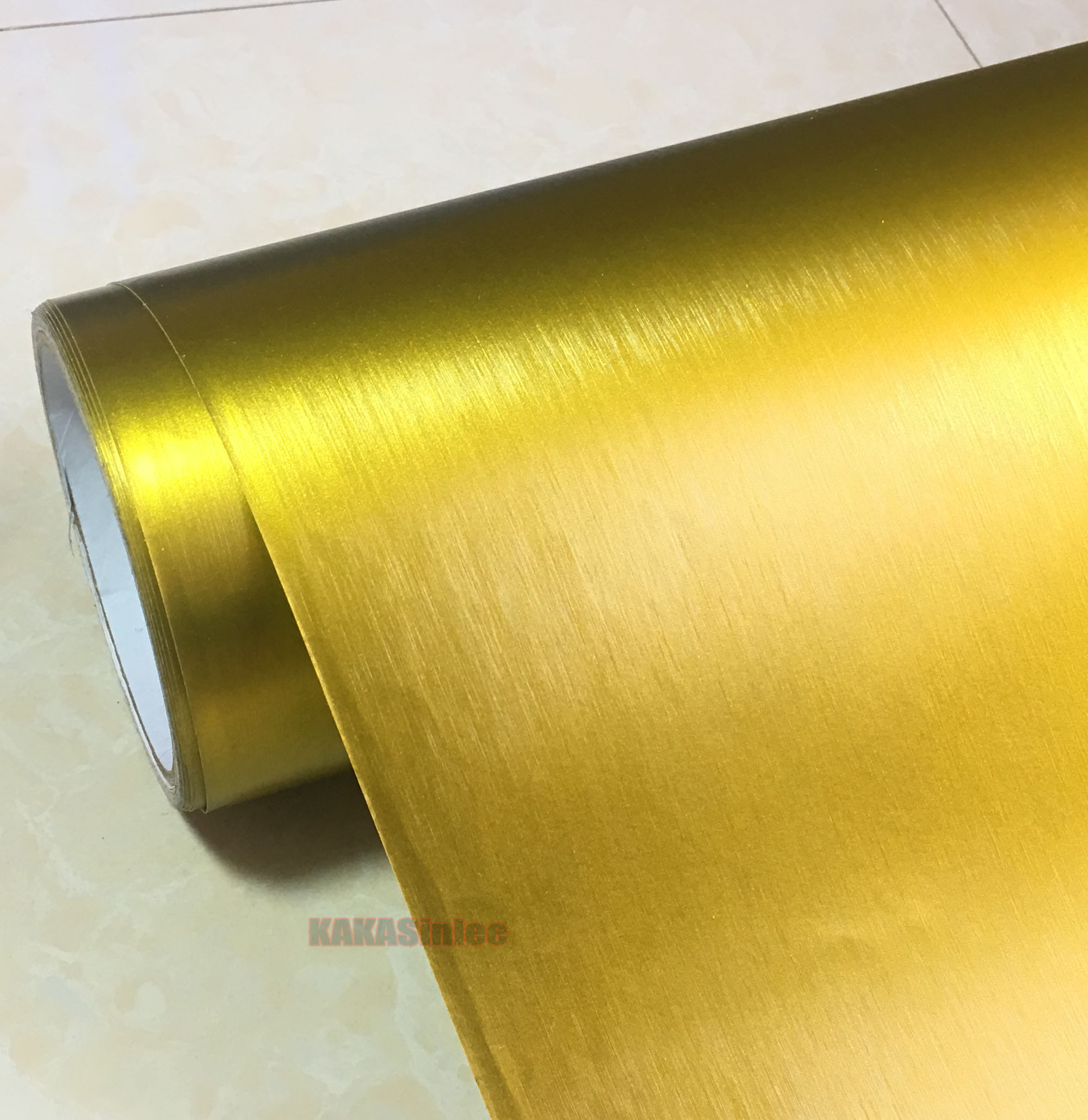 3D Brushed Metal Satin Chrome Car Vinyl Wrap Sticker Stretchable Bubbles Free