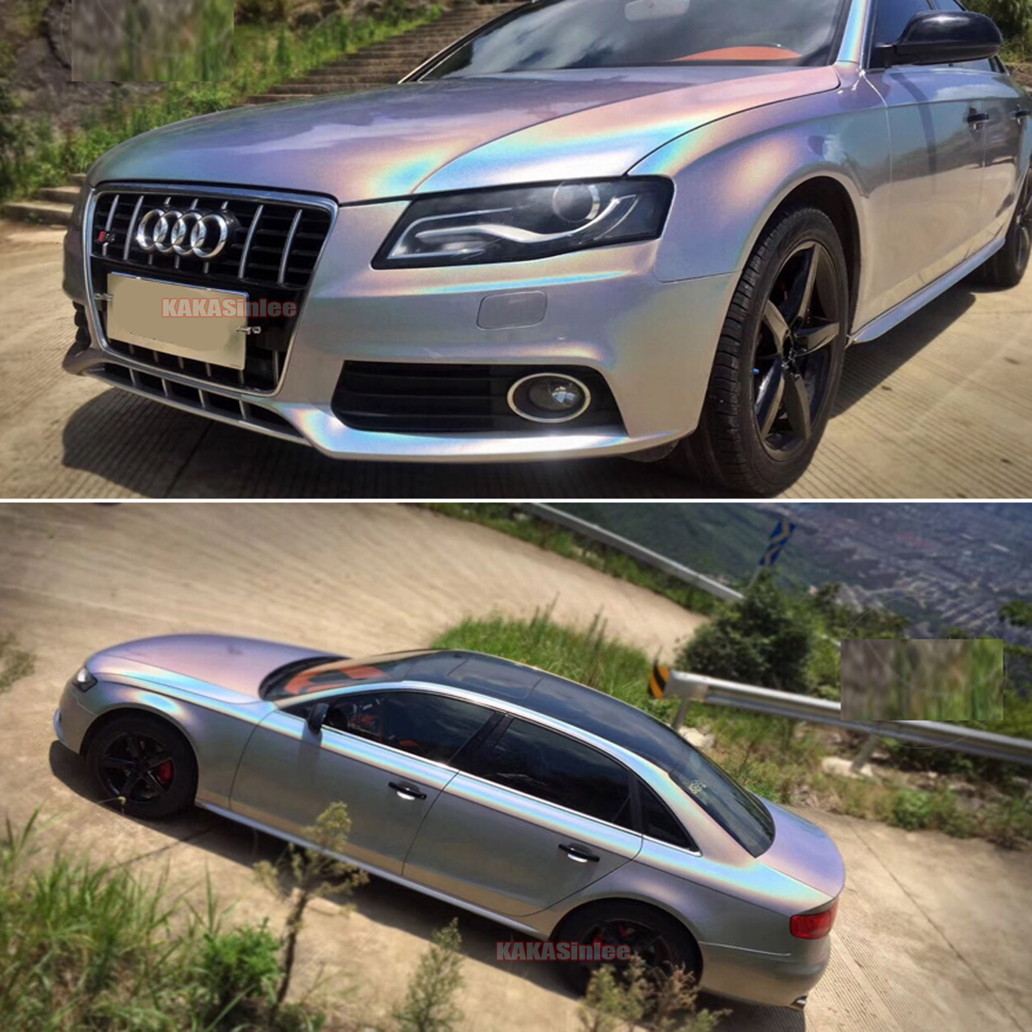 (PET) Glossy Metallic Iridescence Rainbow Mirror Car Vinyl Wrap Sticker