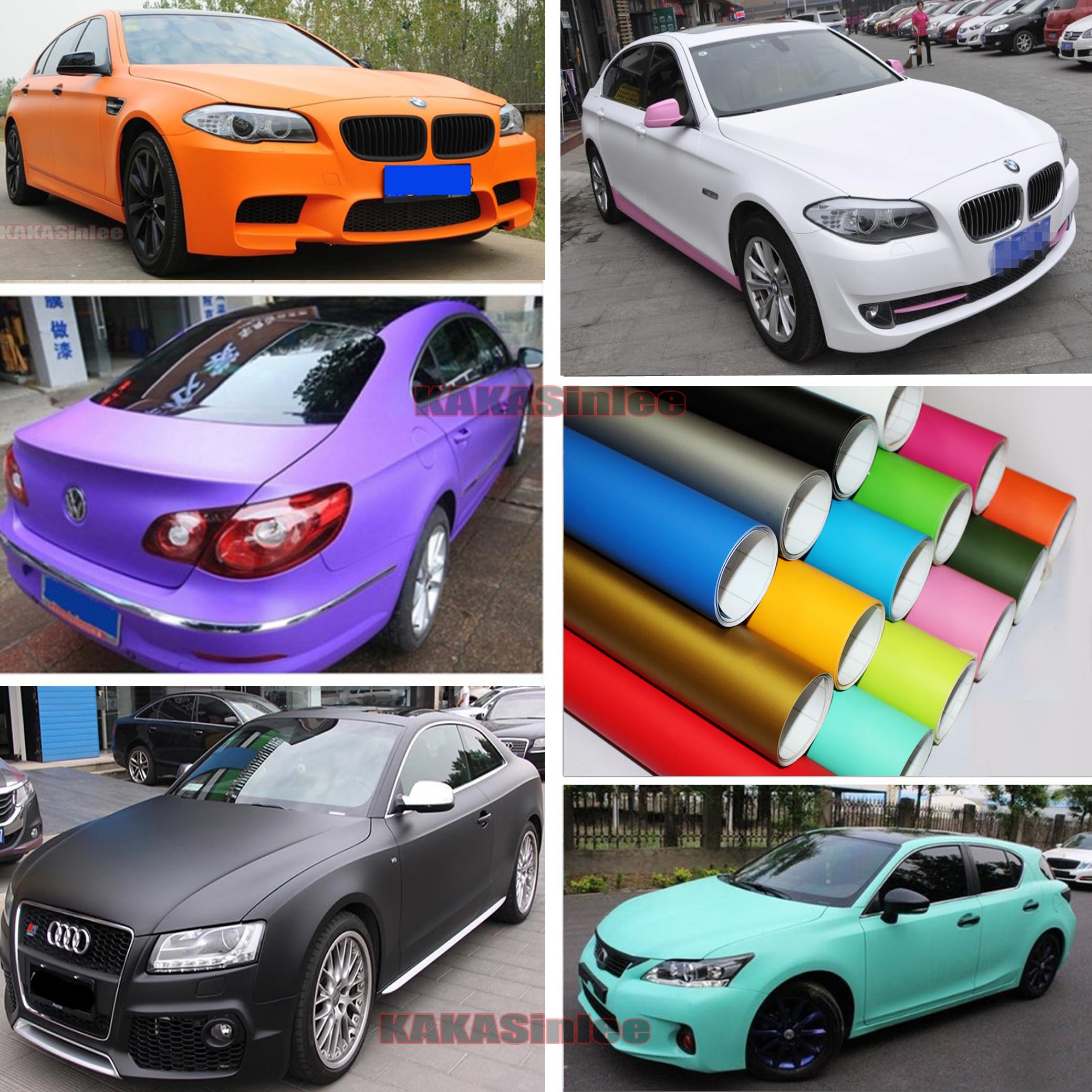 Matte Car Vinyl Wrap Sticker Bubbles Free