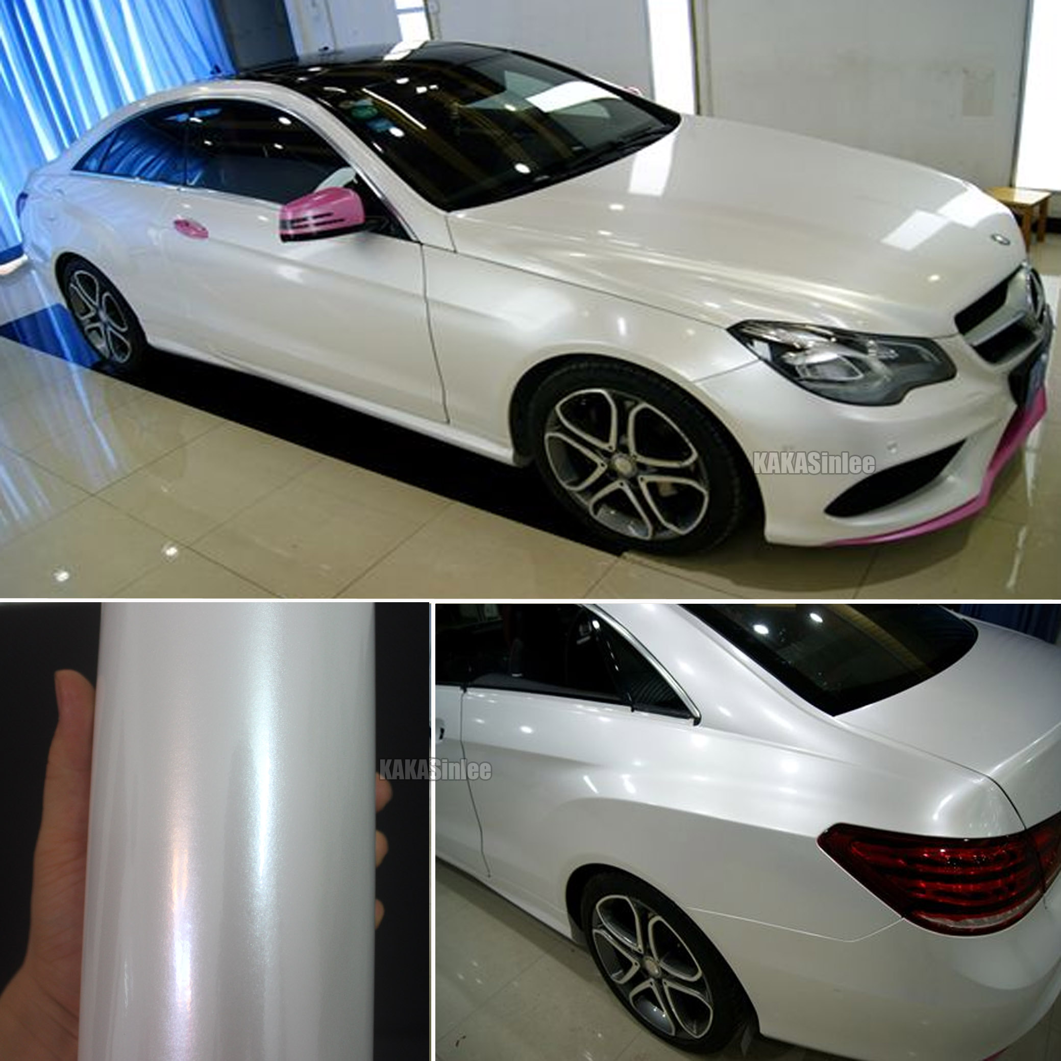 (PET) Glossy Metallic Bubble Free Car Vinyl Wrap Sticker