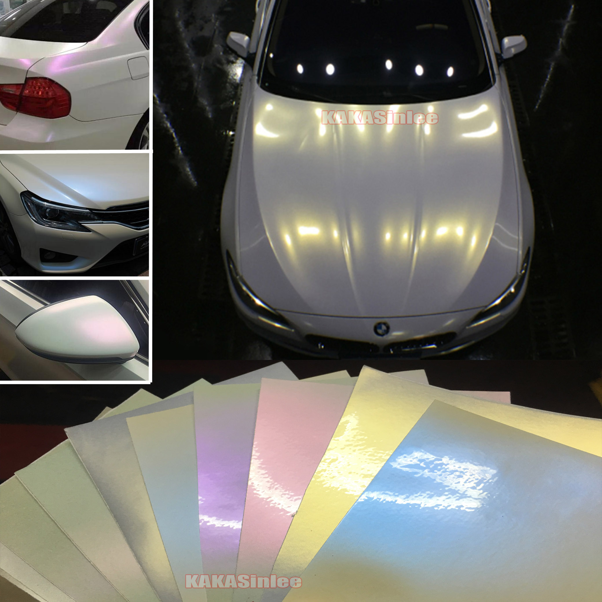 White Chameleon Series - Glossy / Satin Car Wrap Pearl Vinyl Sticker