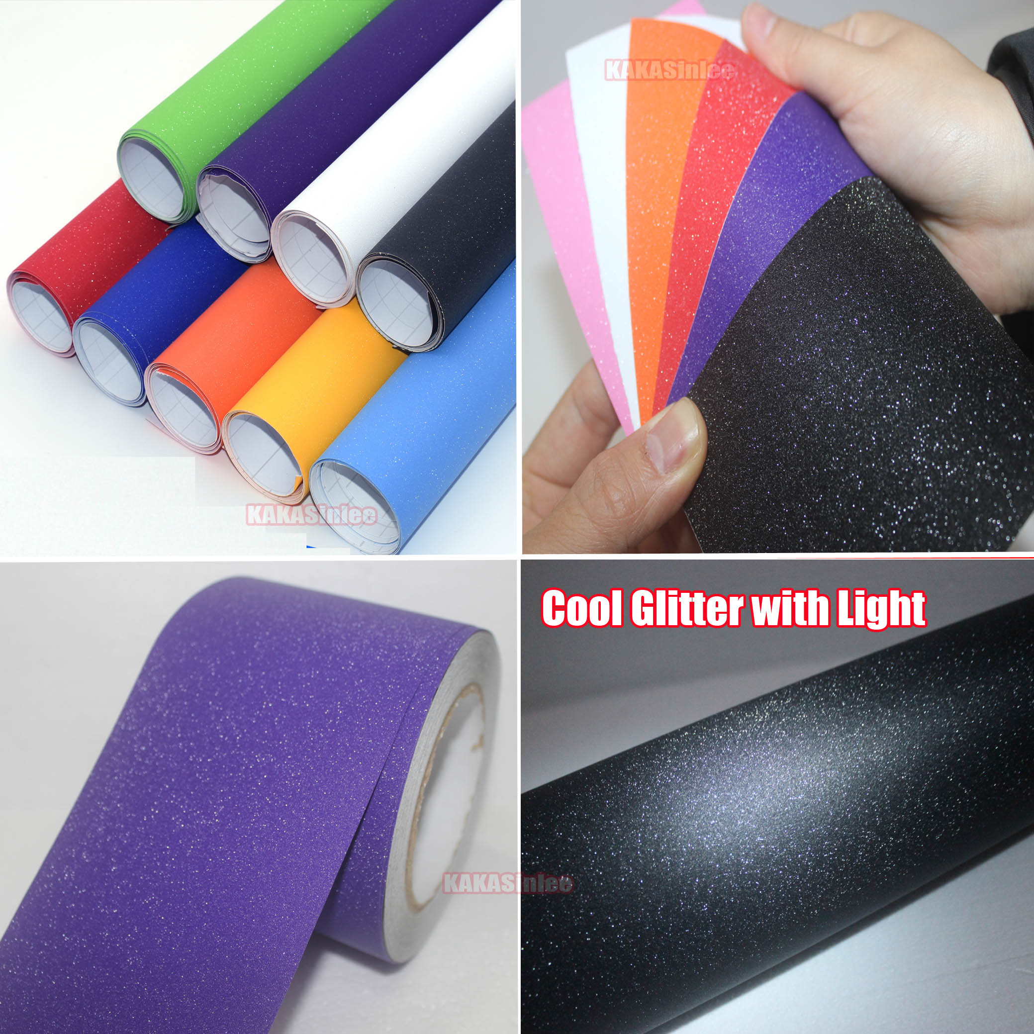 12inch  x 60inch  Car House Glitter Flicker Twinkle Sparkle Vinyl Wrap Tape Film Sticker Bubbles Free