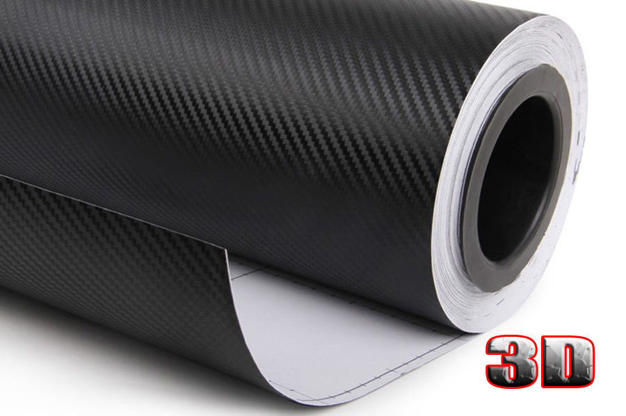 12inch  x 60inch  - Car 3D 4D 5D Carbon Fiber Vinyl Wrap Sticker Sheet Film Black Bubbles Free