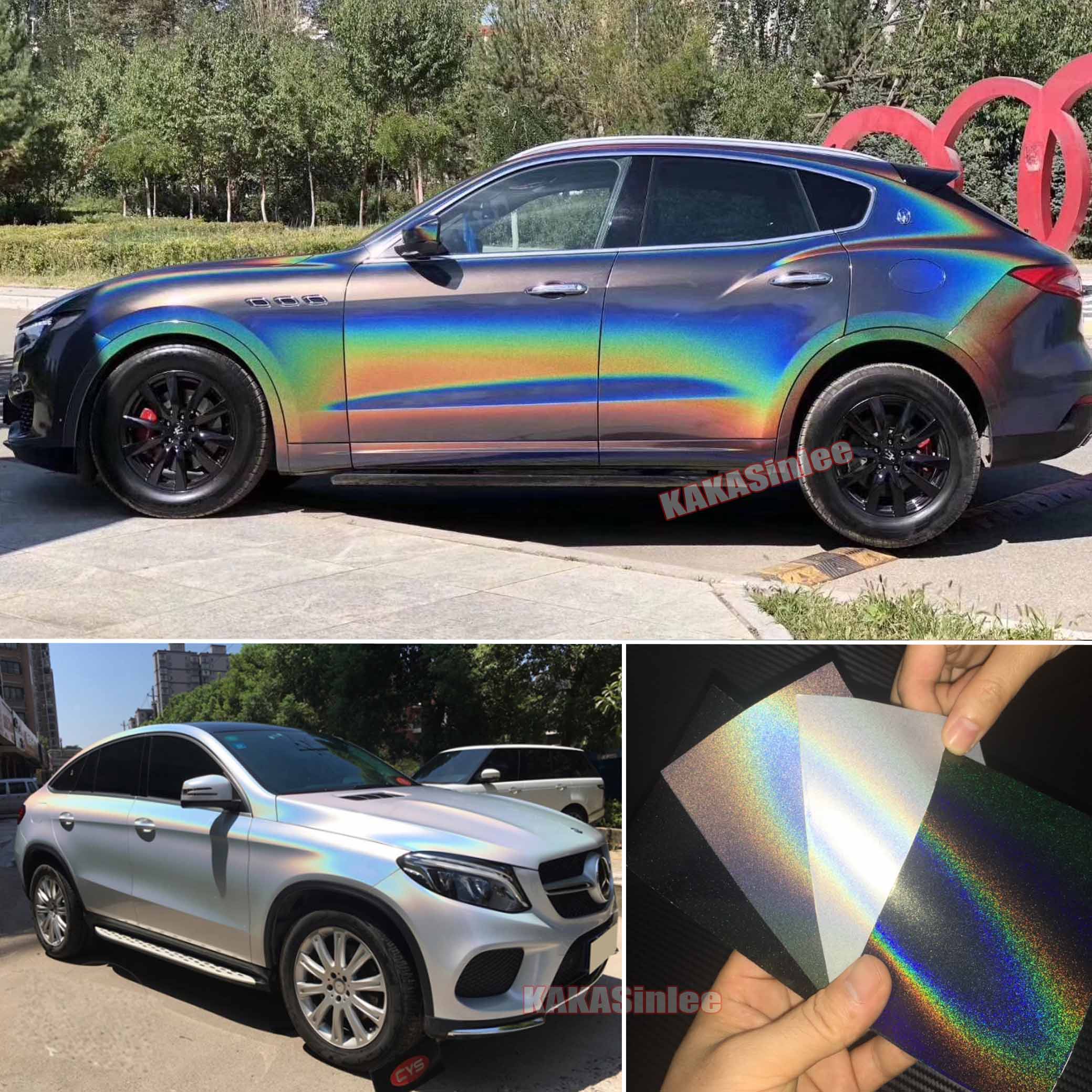 (PET) Glossy Metallic Iridescence Rainbow Mirror Car Vinyl Wrap Sticker