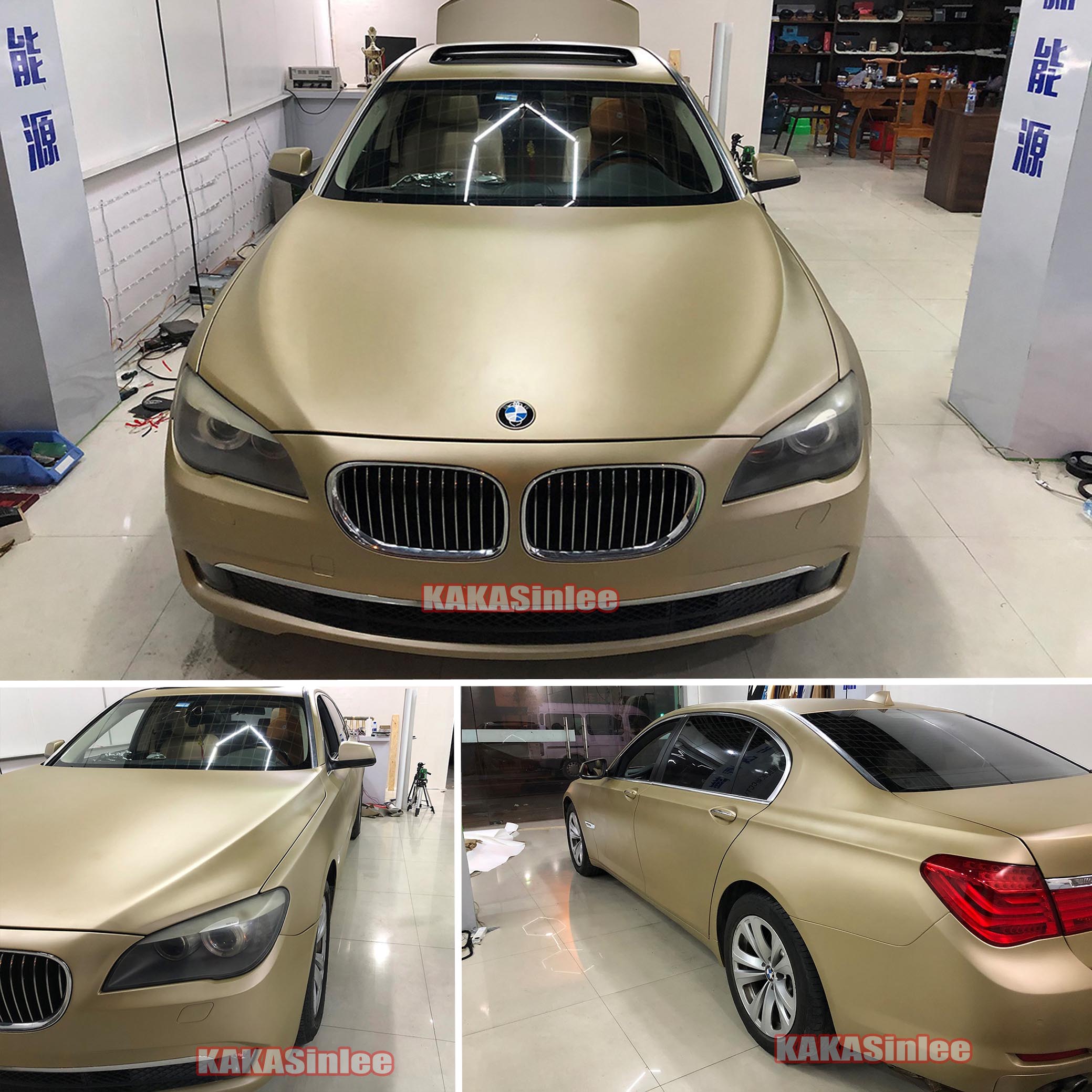 (PET) Satin Pearl Metal Car Vinyl Wrap Sticker Stretchable