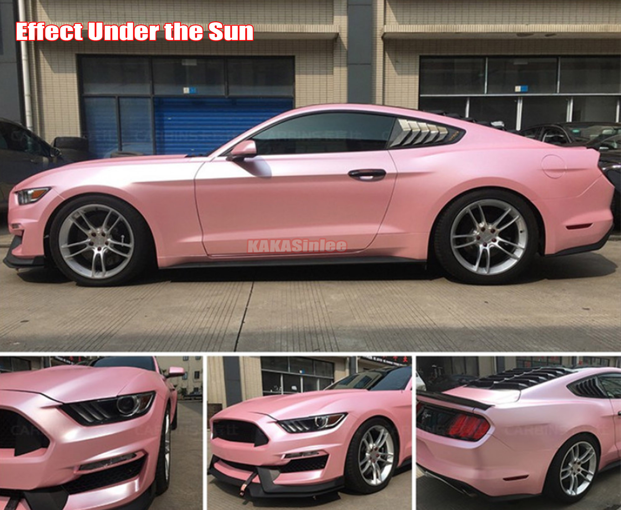 (PET) Whole Car Wrap - Satin Pearl Metal Vinyl Sticker Sakura Pink