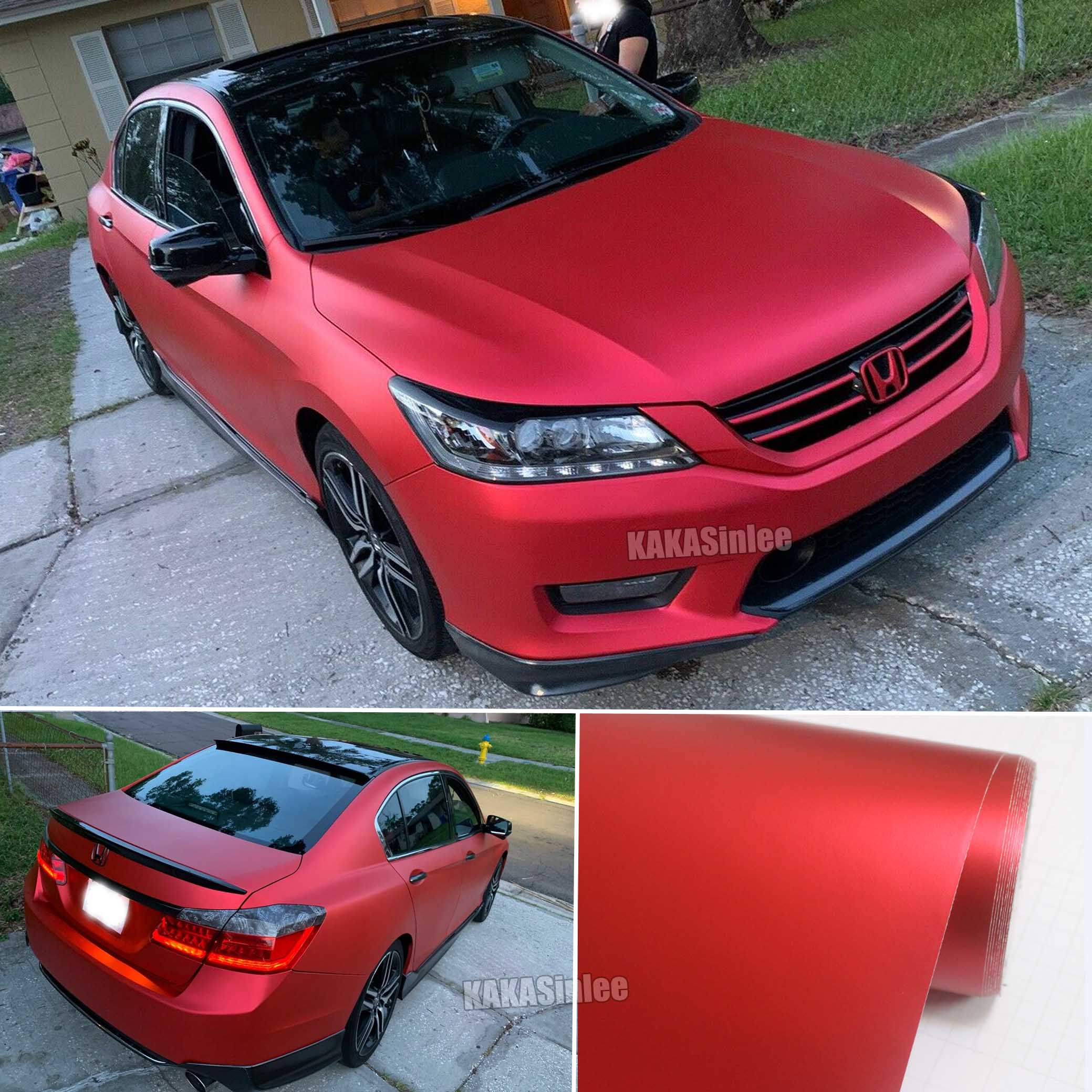 Whole Car Wrap - Satin Chrome Vinyl Sticker Red