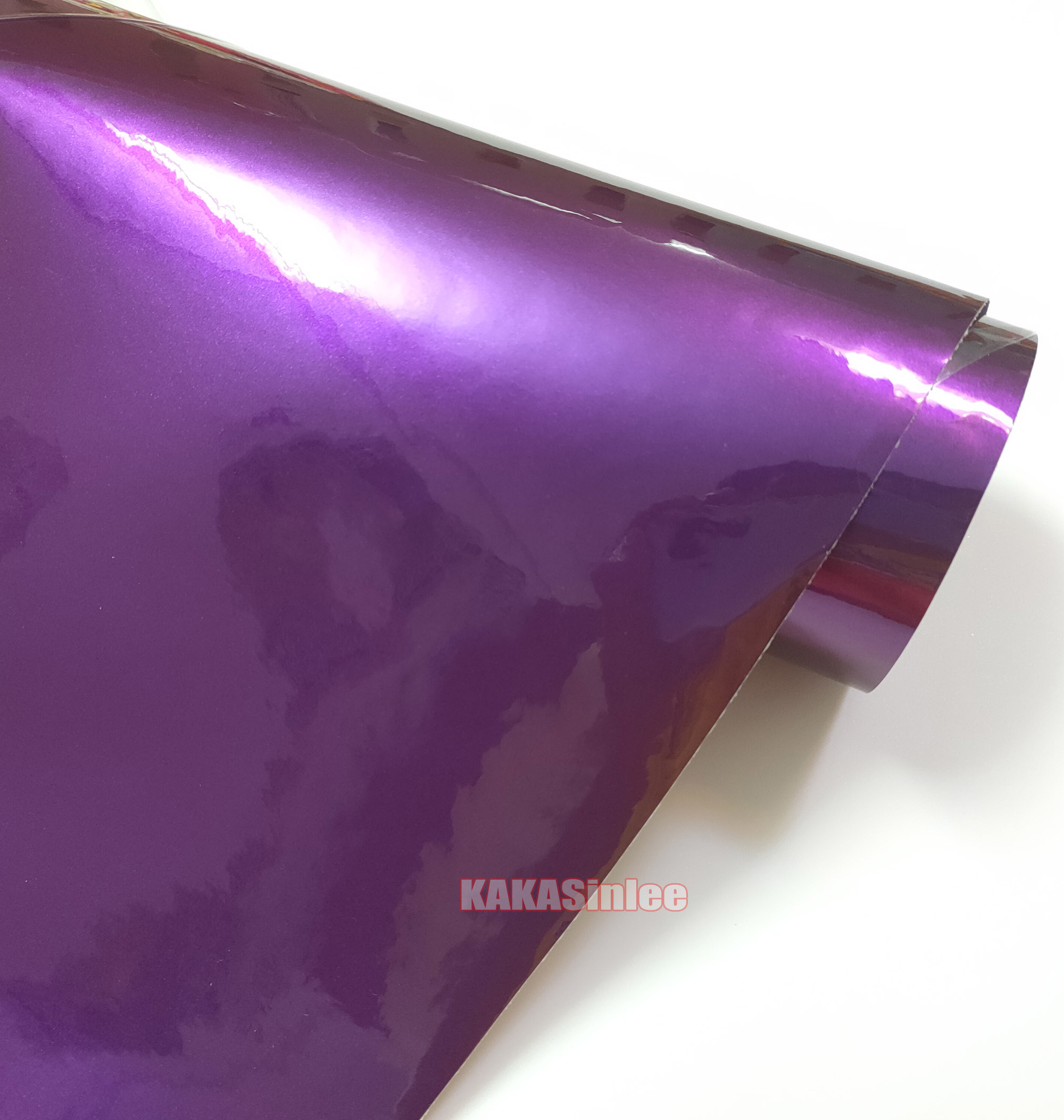 (PET) Whole Car Wrap - Glossy Metallic Vinyl Sticker Grape Purple