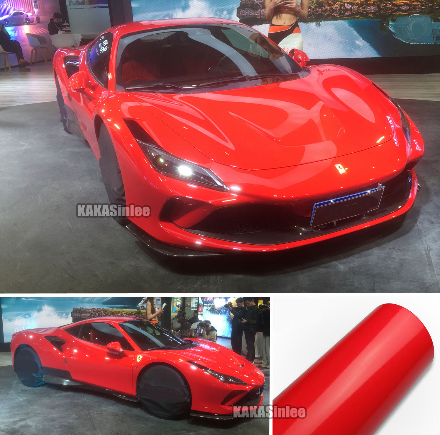 (PET) Ultra Glossy Crystal Car Vinyl Wrap Sticker Bubbles Free