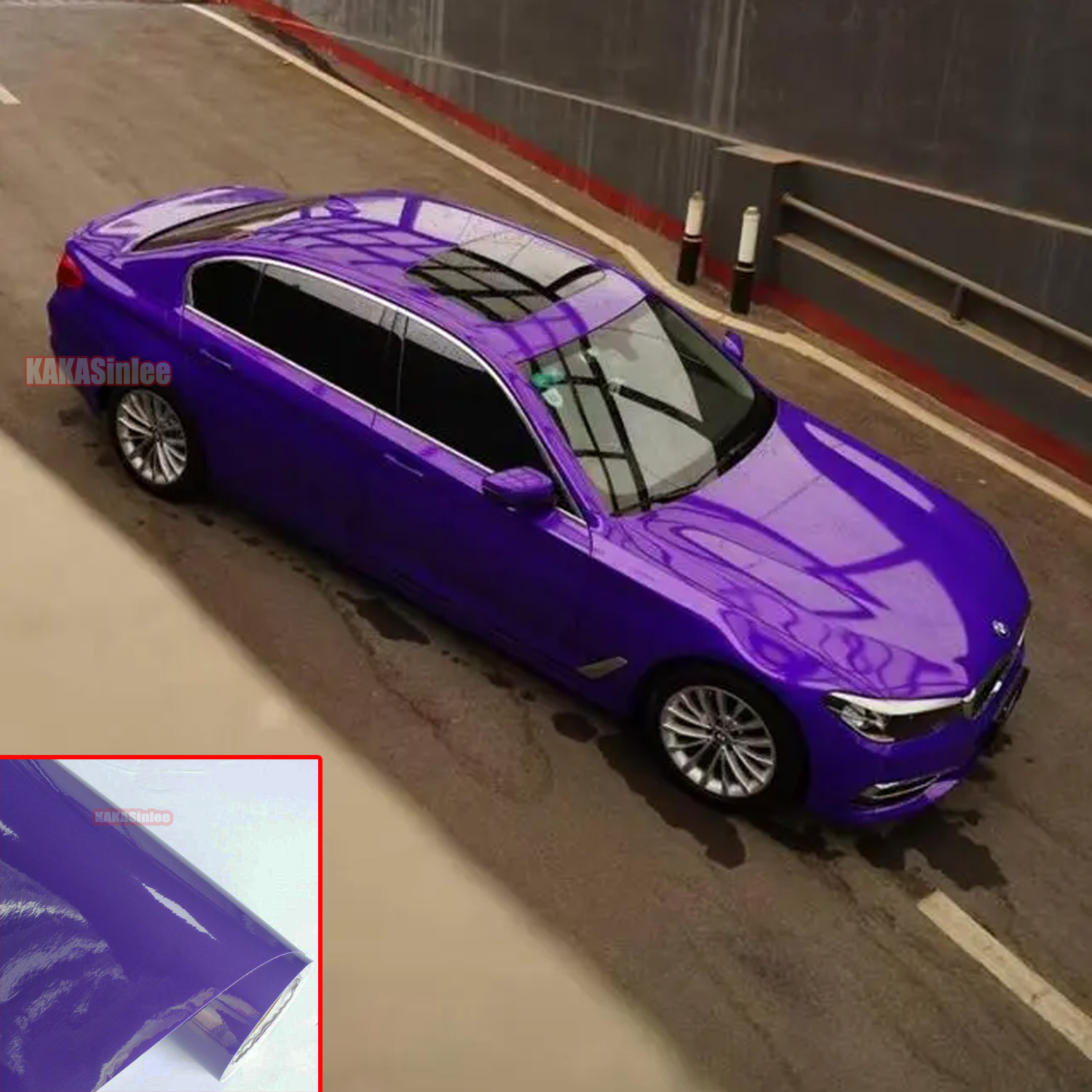 (PET) Ultra Glossy Crystal Car Vinyl Wrap Sticker Bubbles Free