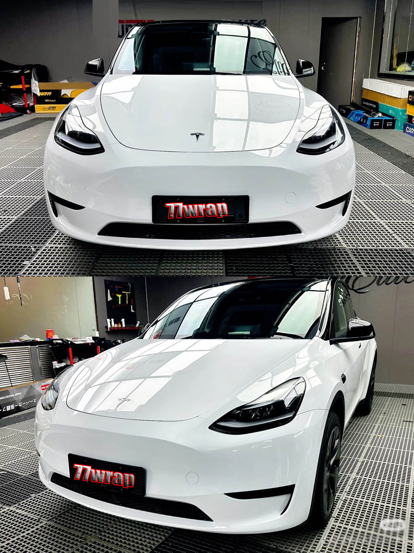 (PET) Ultra Glossy Crystal Car Vinyl Wrap Sticker Bubbles Free