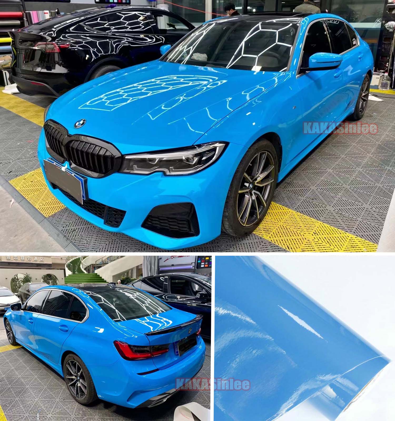 (PET) Ultra Glossy Crystal Car Vinyl Wrap Sticker Bubbles Free