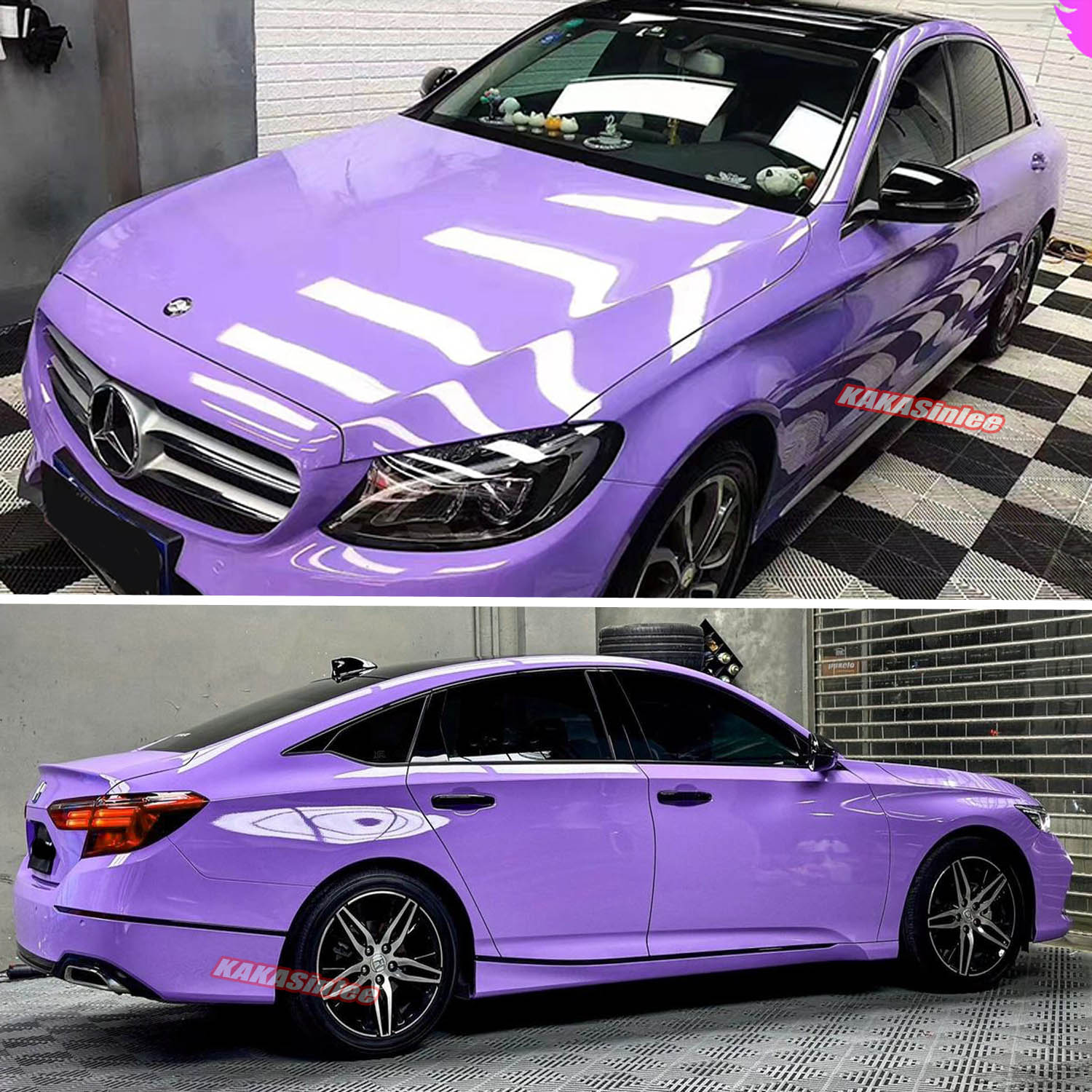 (PET) Ultra Glossy Crystal Car Vinyl Wrap Sticker Bubbles Free