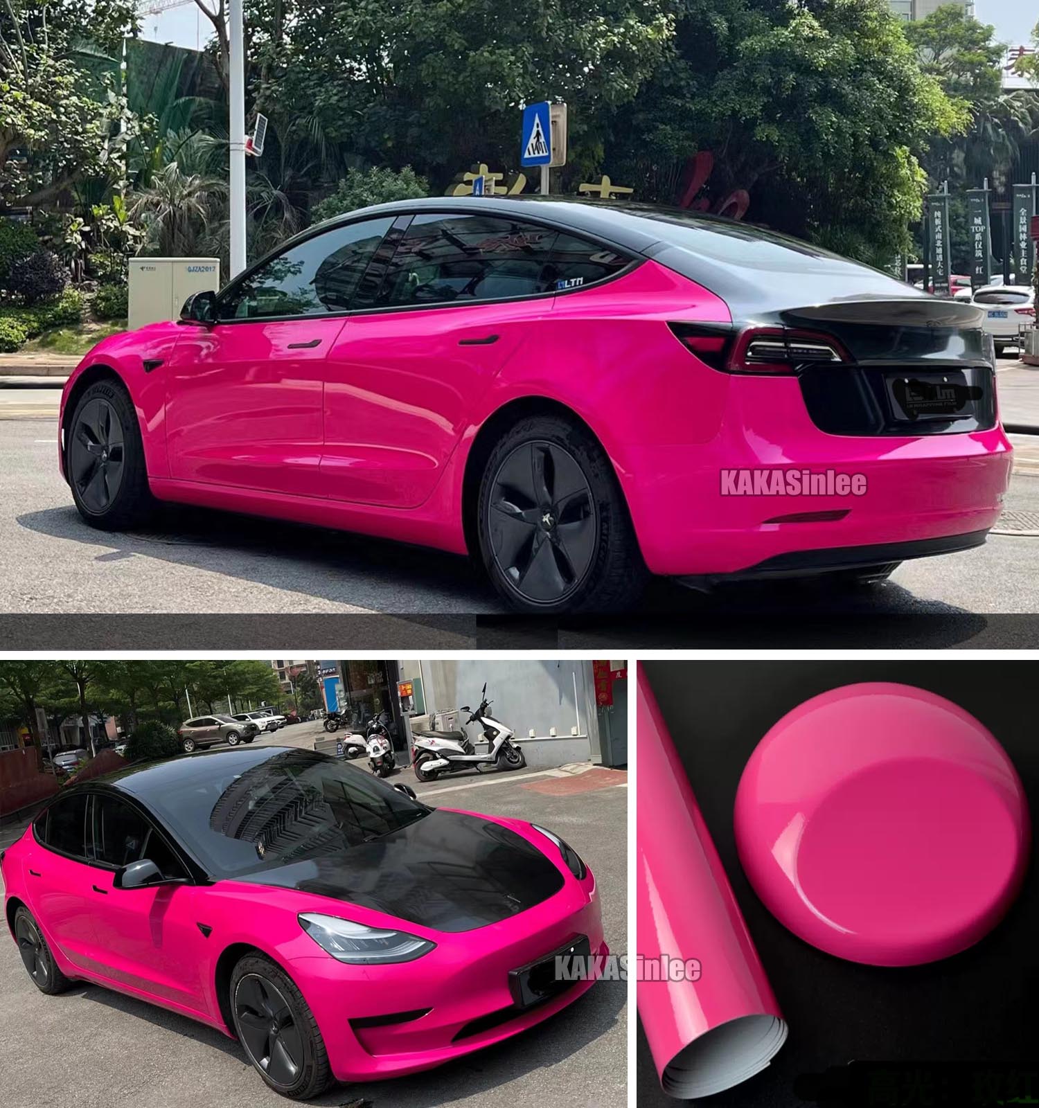 (PET) Ultra Glossy Crystal Car Vinyl Wrap Sticker Bubbles Free