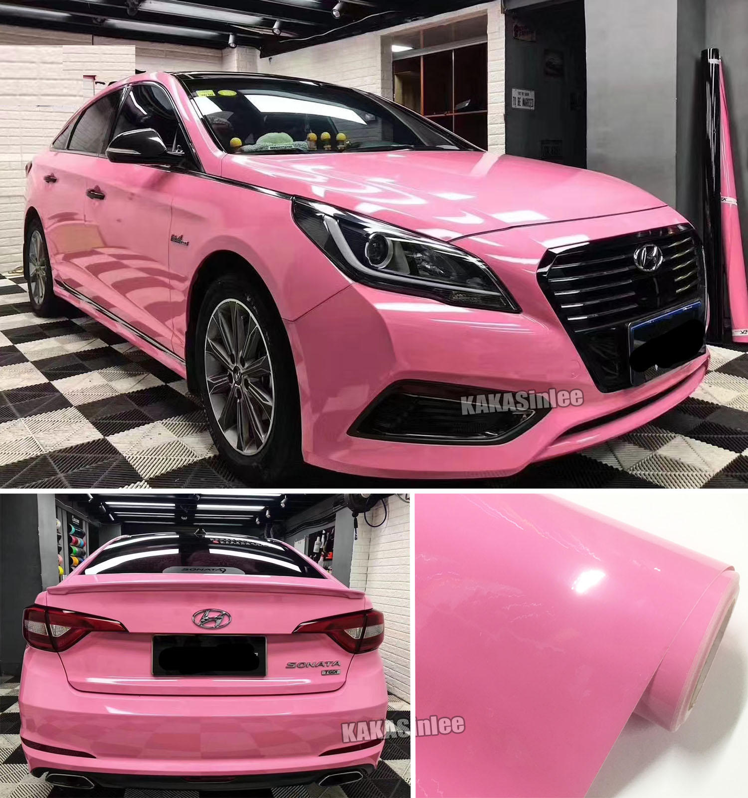 (PET) Ultra Glossy Crystal Car Vinyl Wrap Sticker Bubbles Free