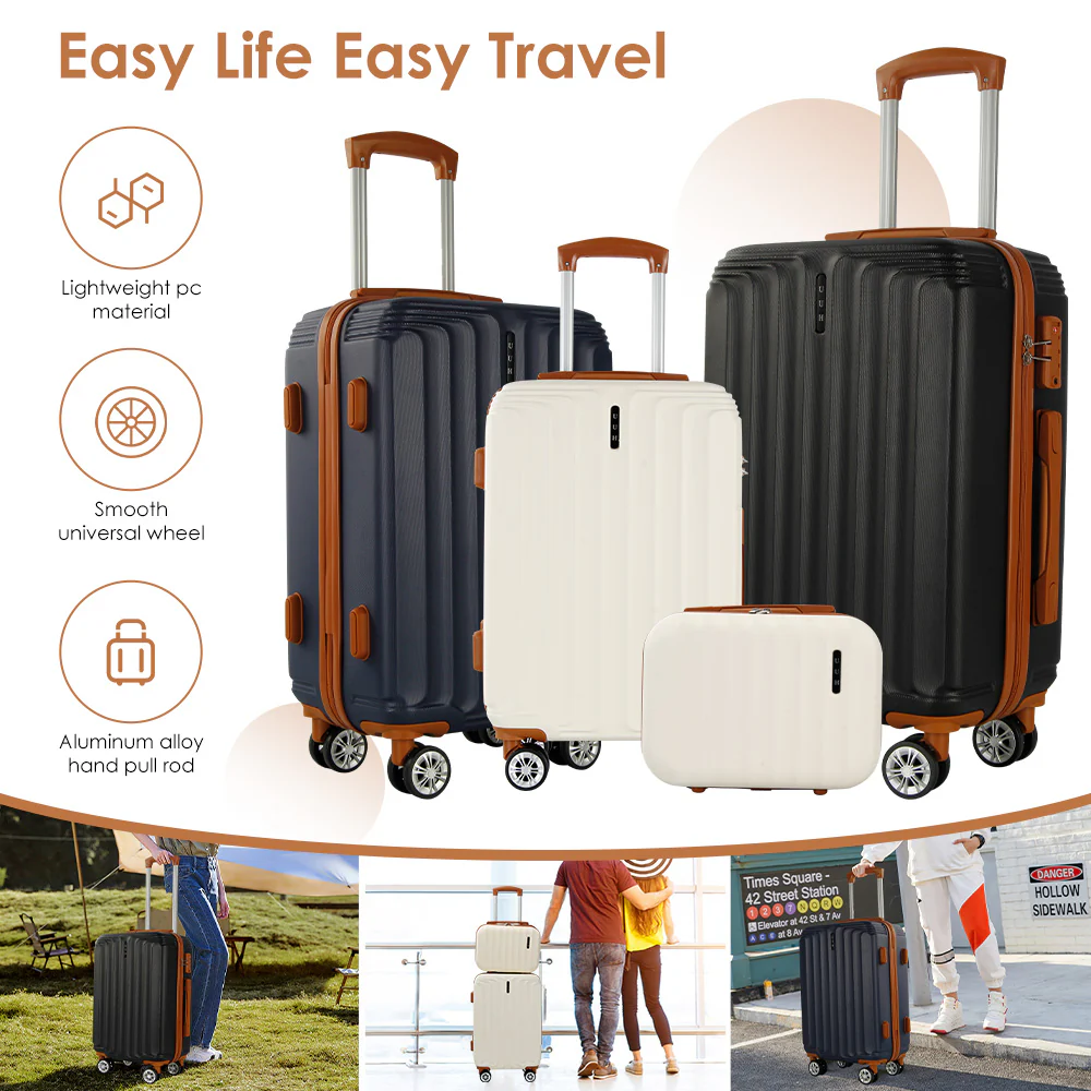 UUH 28-Inch Vertical Stripe Luggage