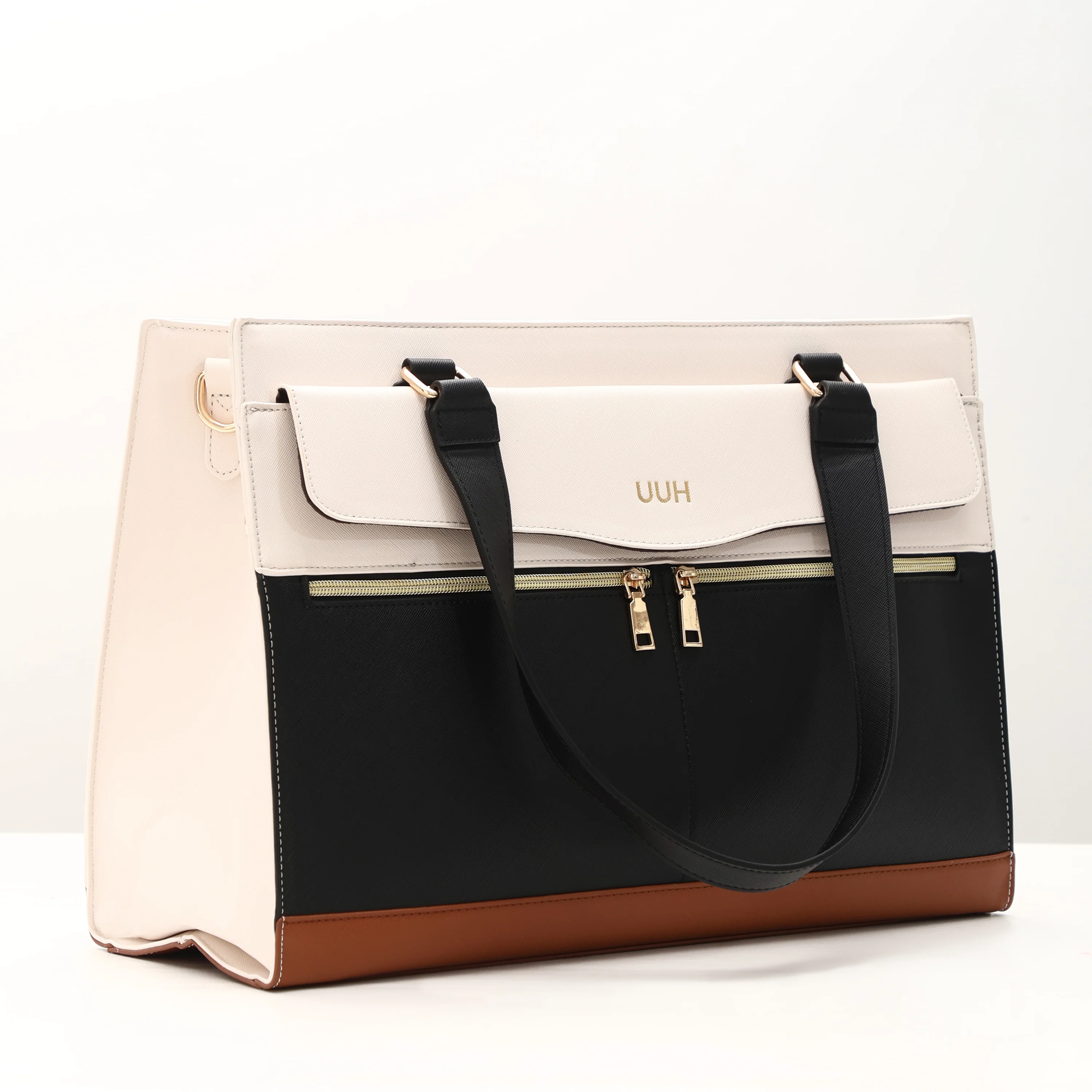 UUH-Travel Leather Tote with Pouch