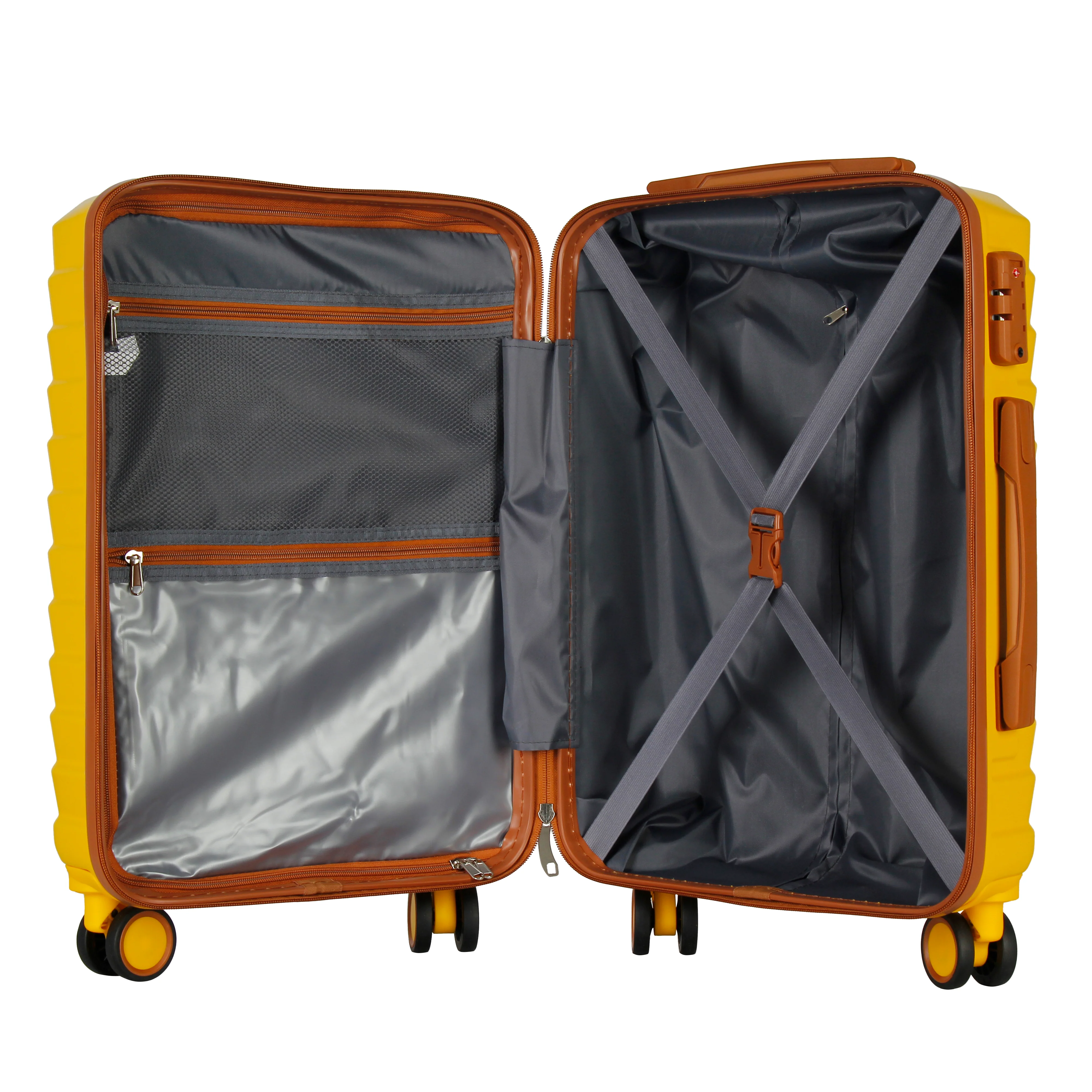 UUH Luxe - Four Piece Luggage Set Hard Sided Suitcases with locks (20inch,24inch,28inch)