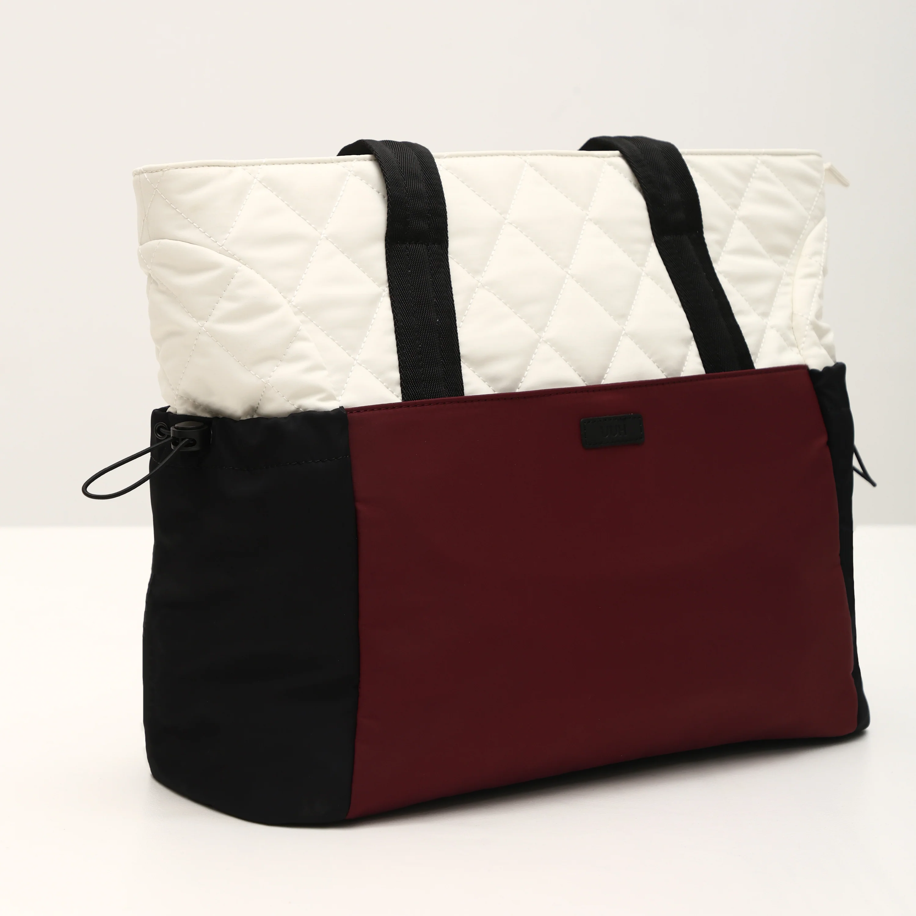 UUH-Modern Patchwork Tote with Pouch