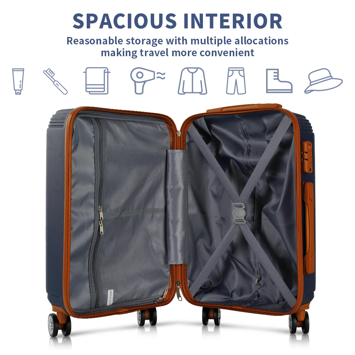 UUH Family Set 2.0 - 6 Piece Luggage Set Designer Suitcase Sets Lightweight  (14