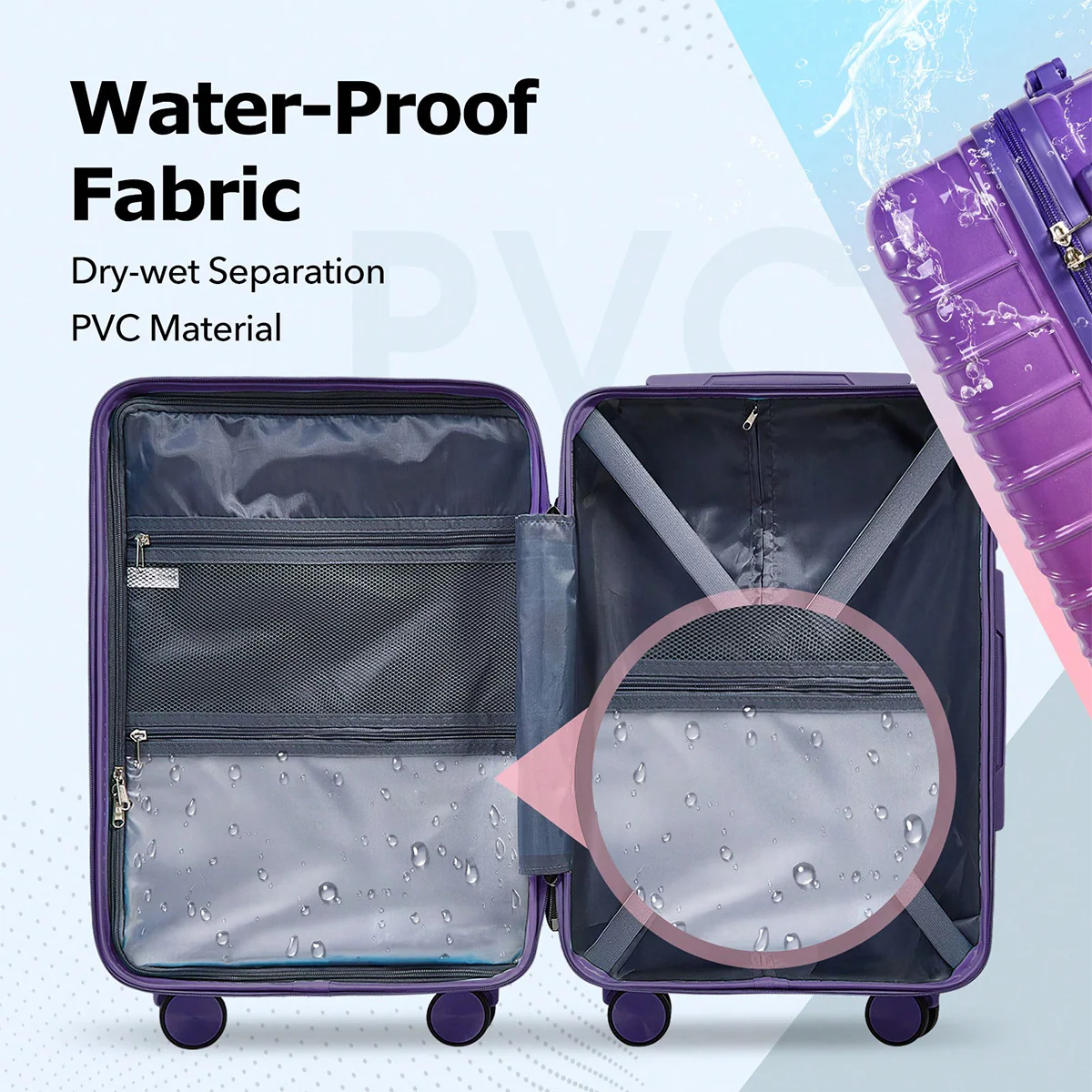 UUH Luggage Sets with TSA Locks - 3pcs/4pcs/6pcs Suitcases Sets-Travel and Moving Set