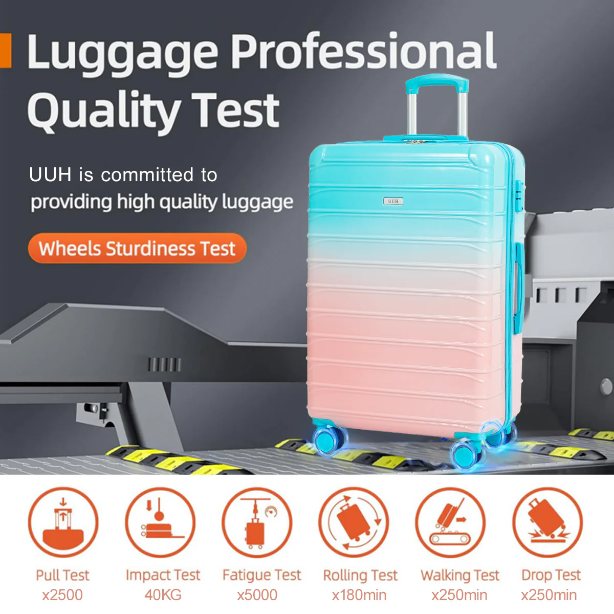UUH 28-inch Luggage Family Travel 4-Piece Set – Buy 1 Get 3 Free (Includes 24/20/13-Inch)