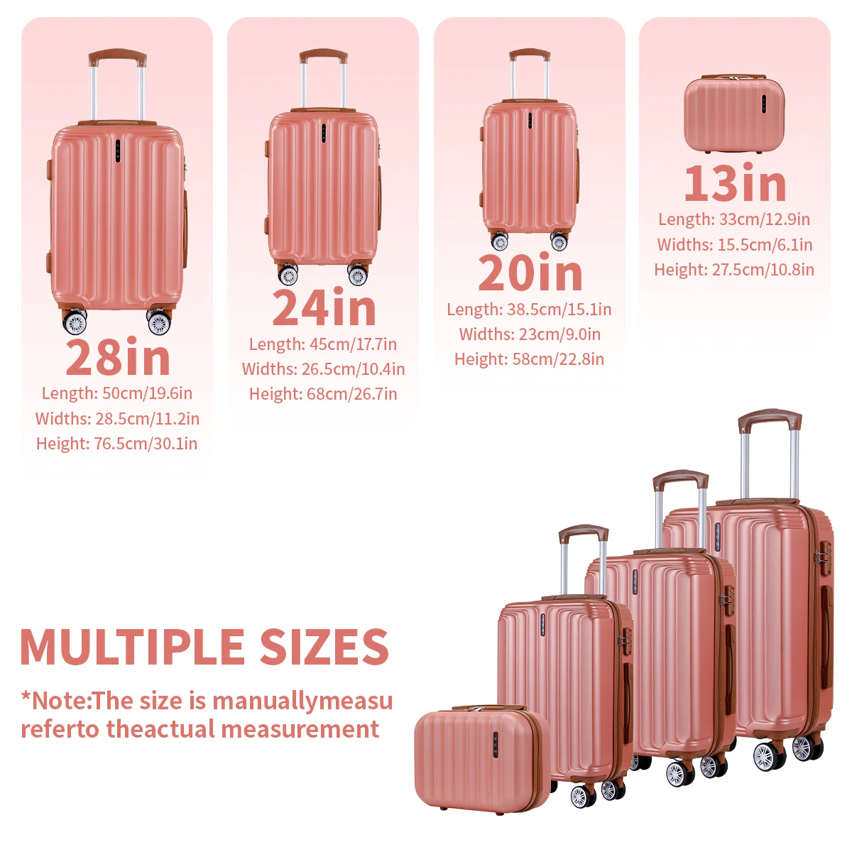 UUH Family Set 2.0 - 6 Piece Luggage Set Designer Suitcase Sets Lightweight  (14