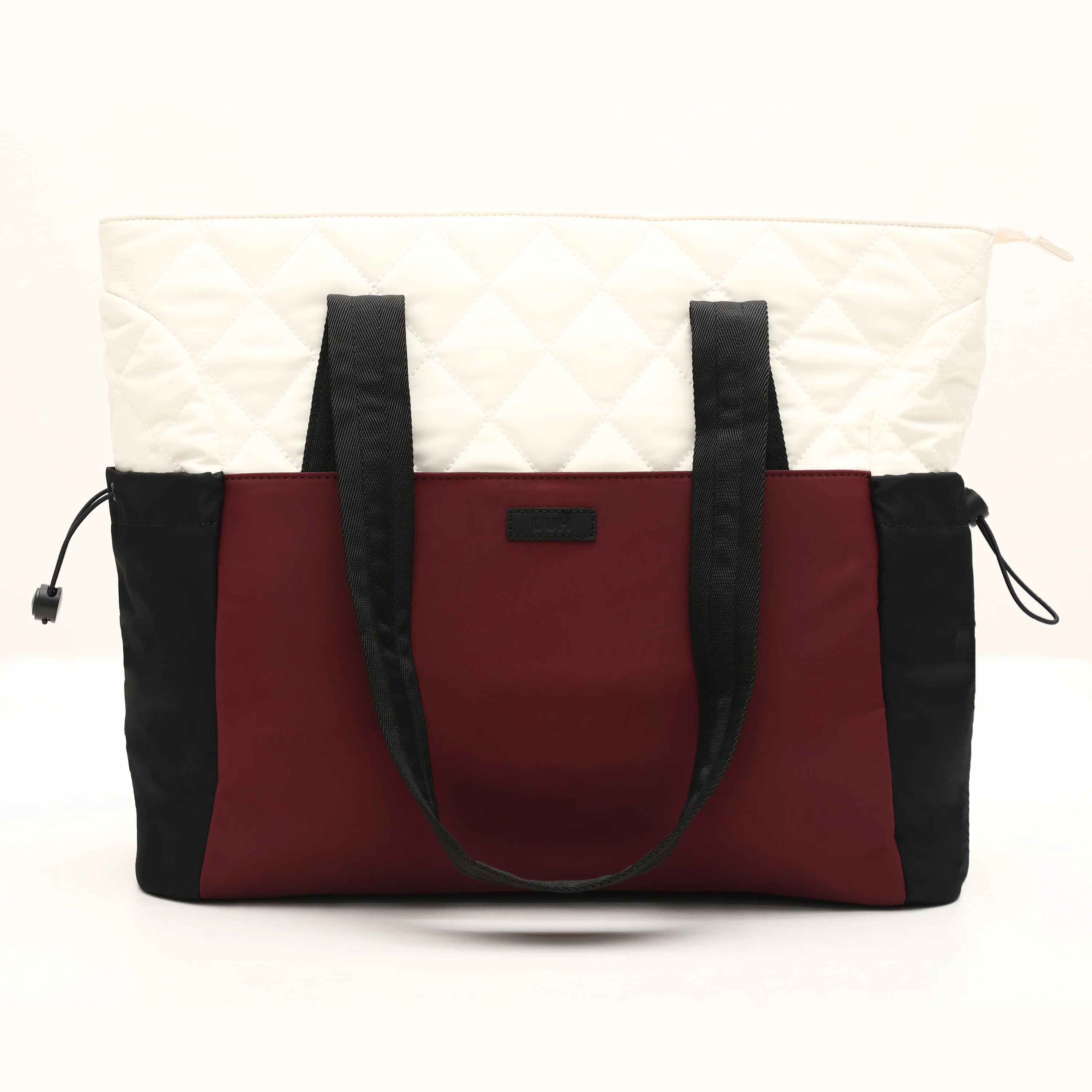UUH-Modern Patchwork Tote with Pouch
