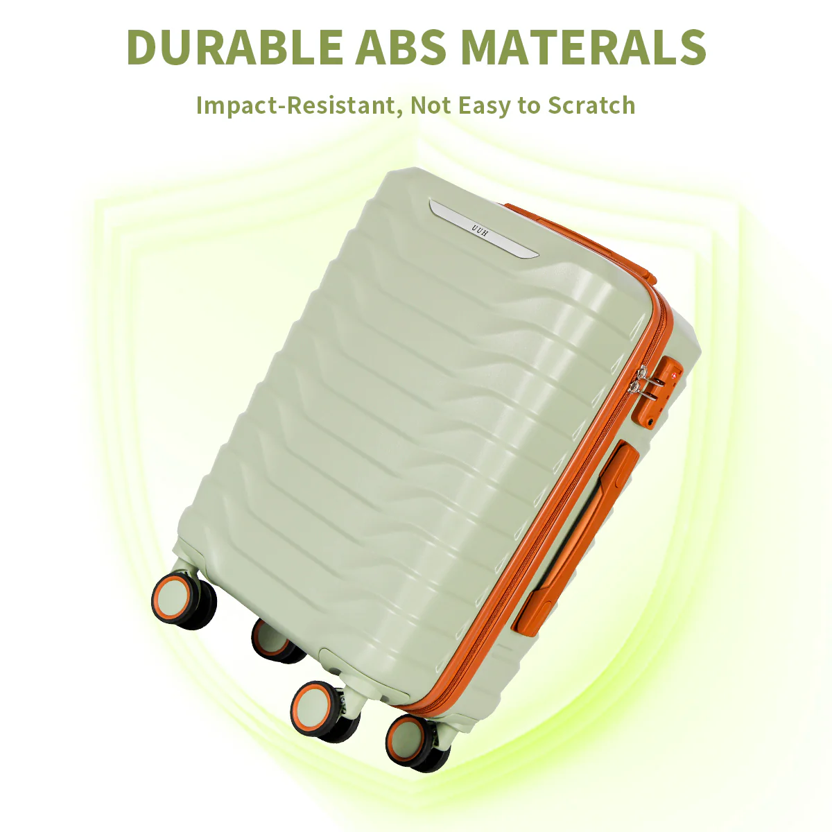 UUH Luxe - Four Piece Luggage Set Hard Sided Suitcases with locks (20inch,24inch,28inch)