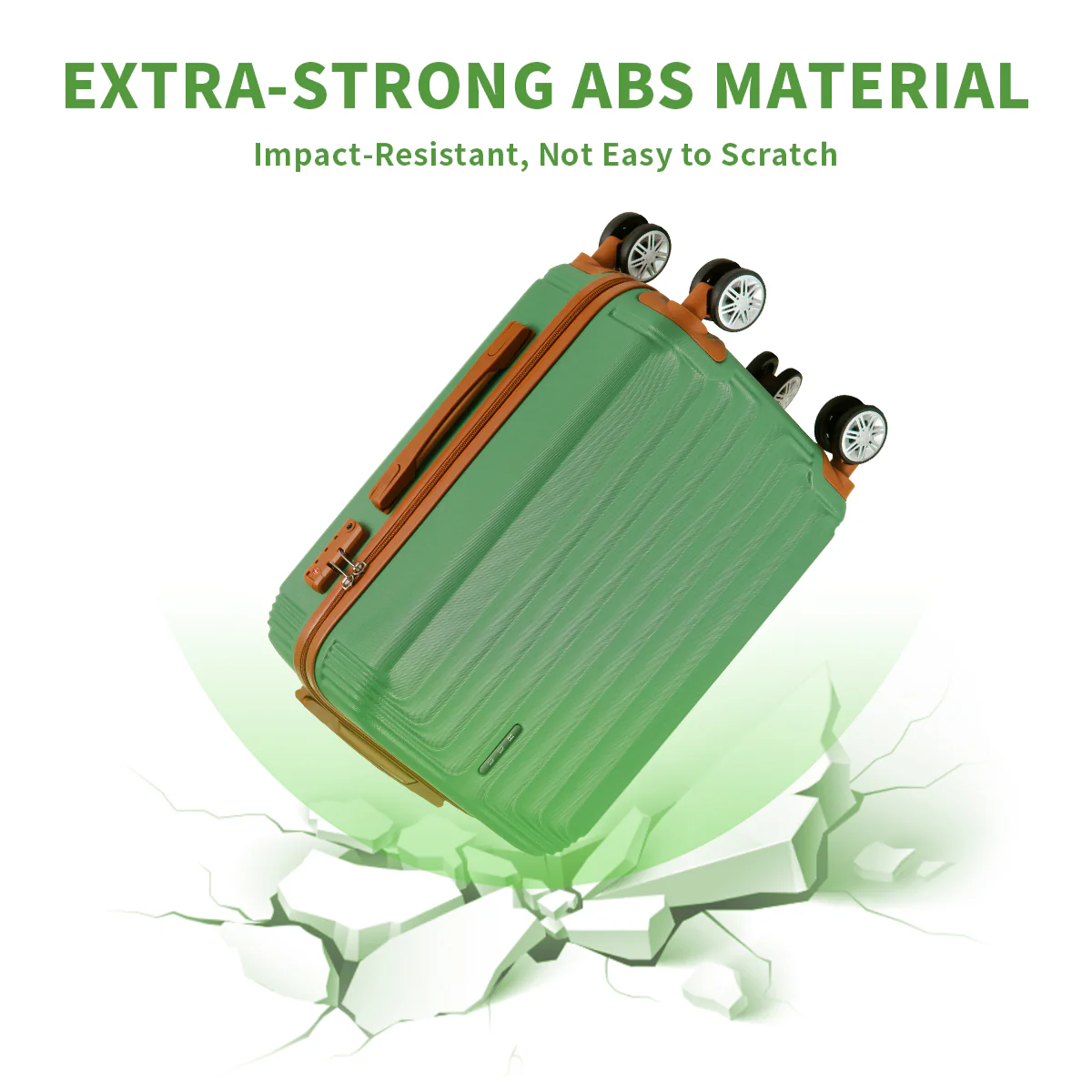 UUH Family Set - Hard Luggage Sets 4 piece ABS Suitcase Bag Traveling(20inch,24inch,28inch)