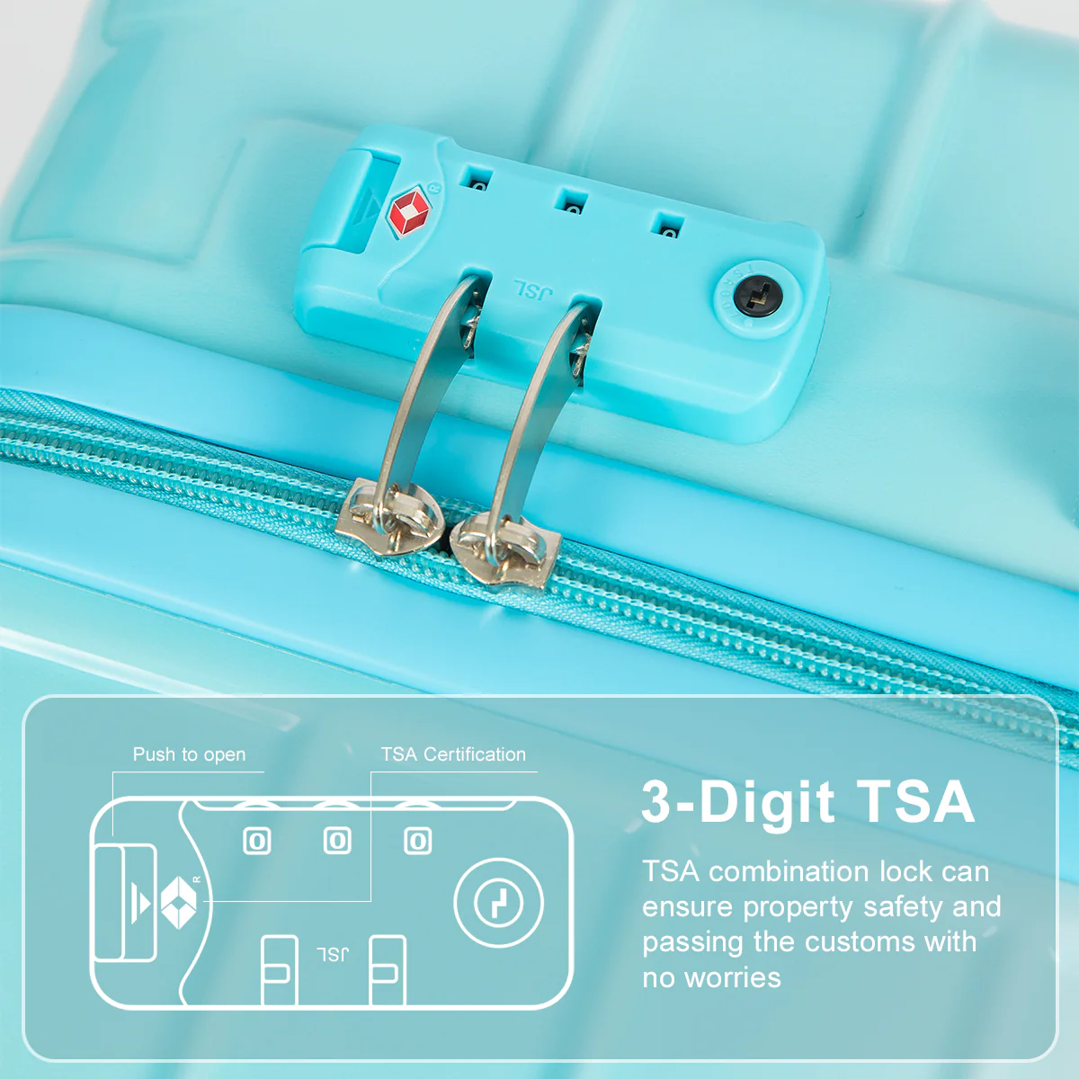 UUH 28-inch Luggage Family Travel 4-Piece Set – Buy 1 Get 3 Free (Includes 24/20/13-Inch)