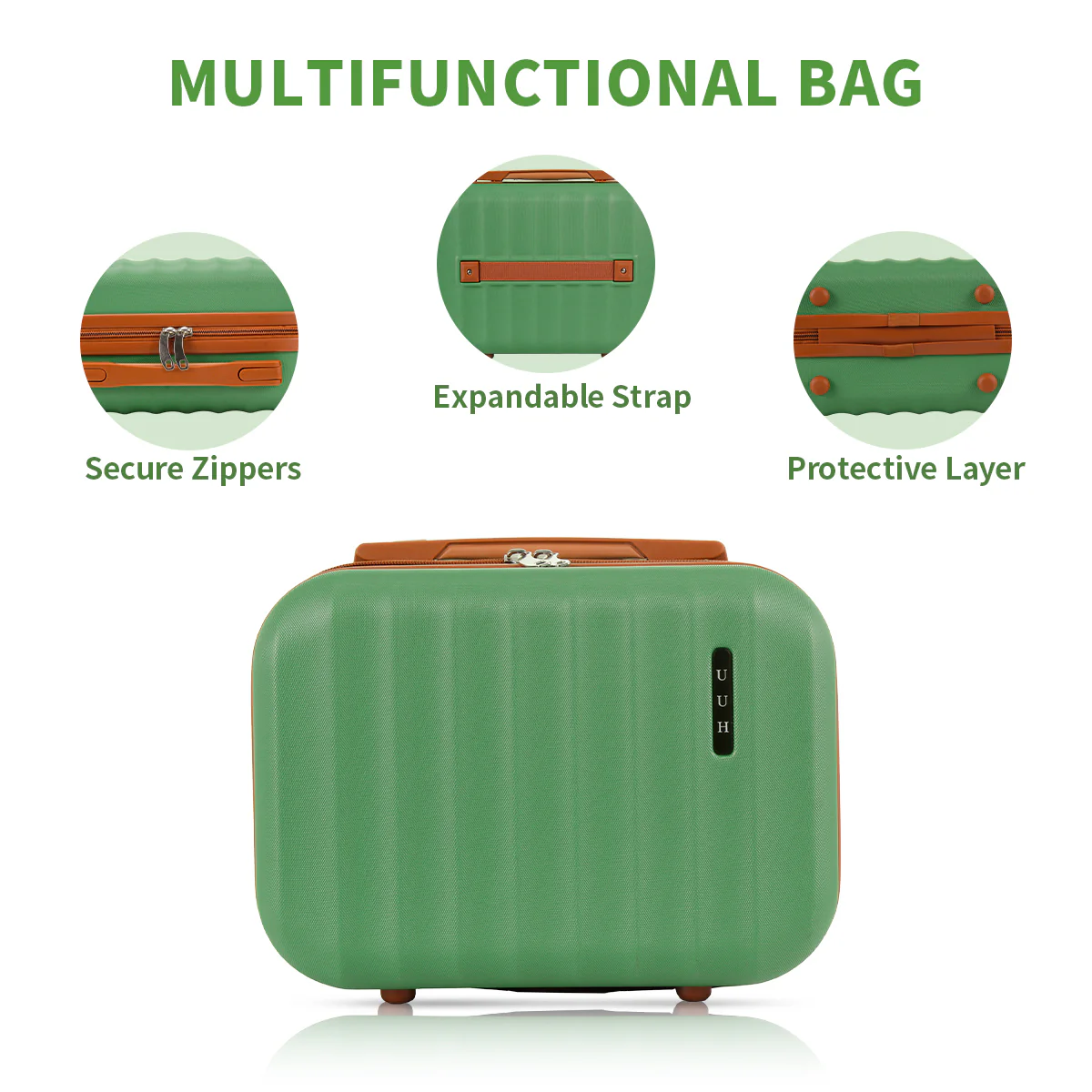 UUH Family Set - Hard Luggage Sets 4 piece ABS Suitcase Bag Traveling(20inch,24inch,28inch)