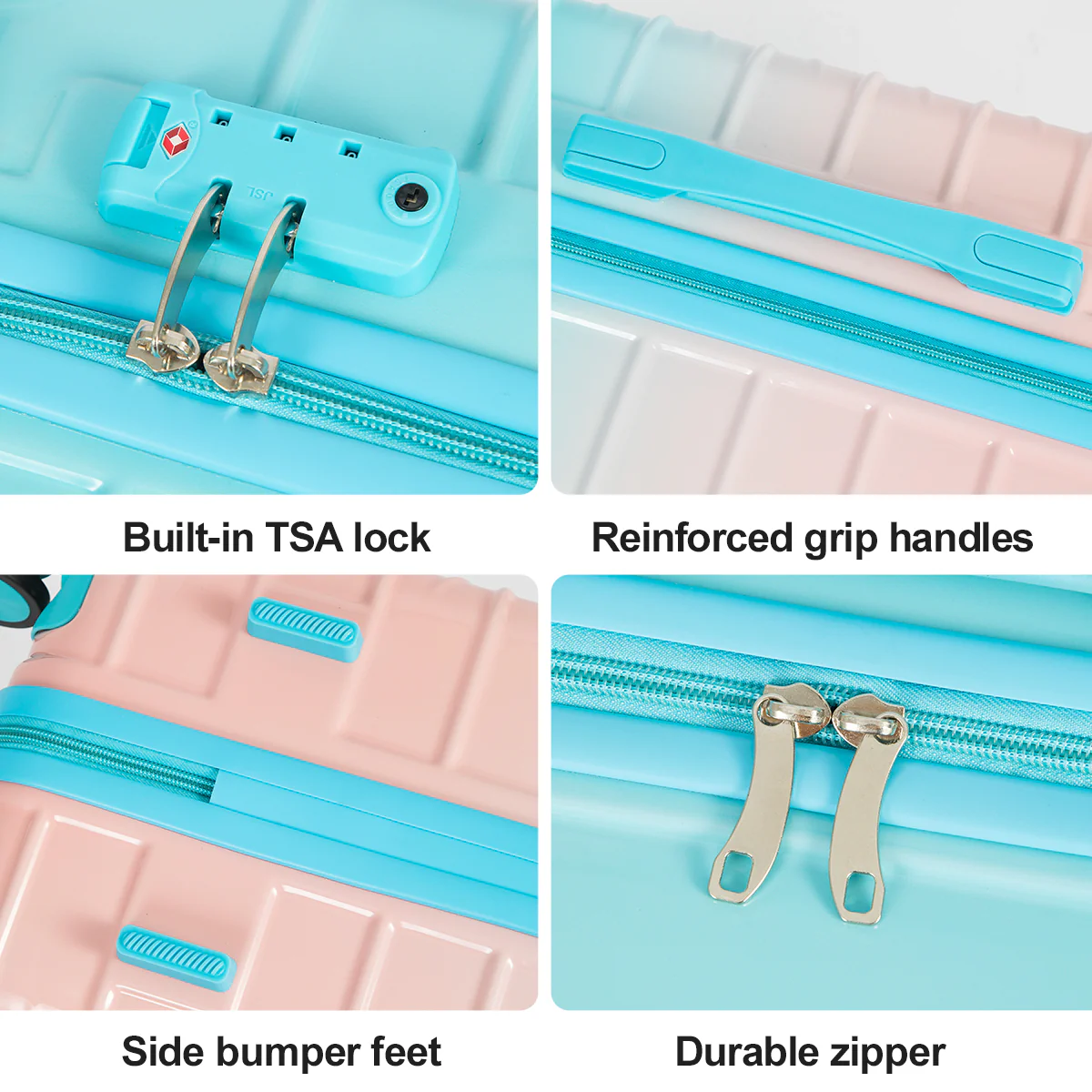 UUH 28-inch Luggage Family Travel 4-Piece Set – Buy 1 Get 3 Free (Includes 24/20/13-Inch)