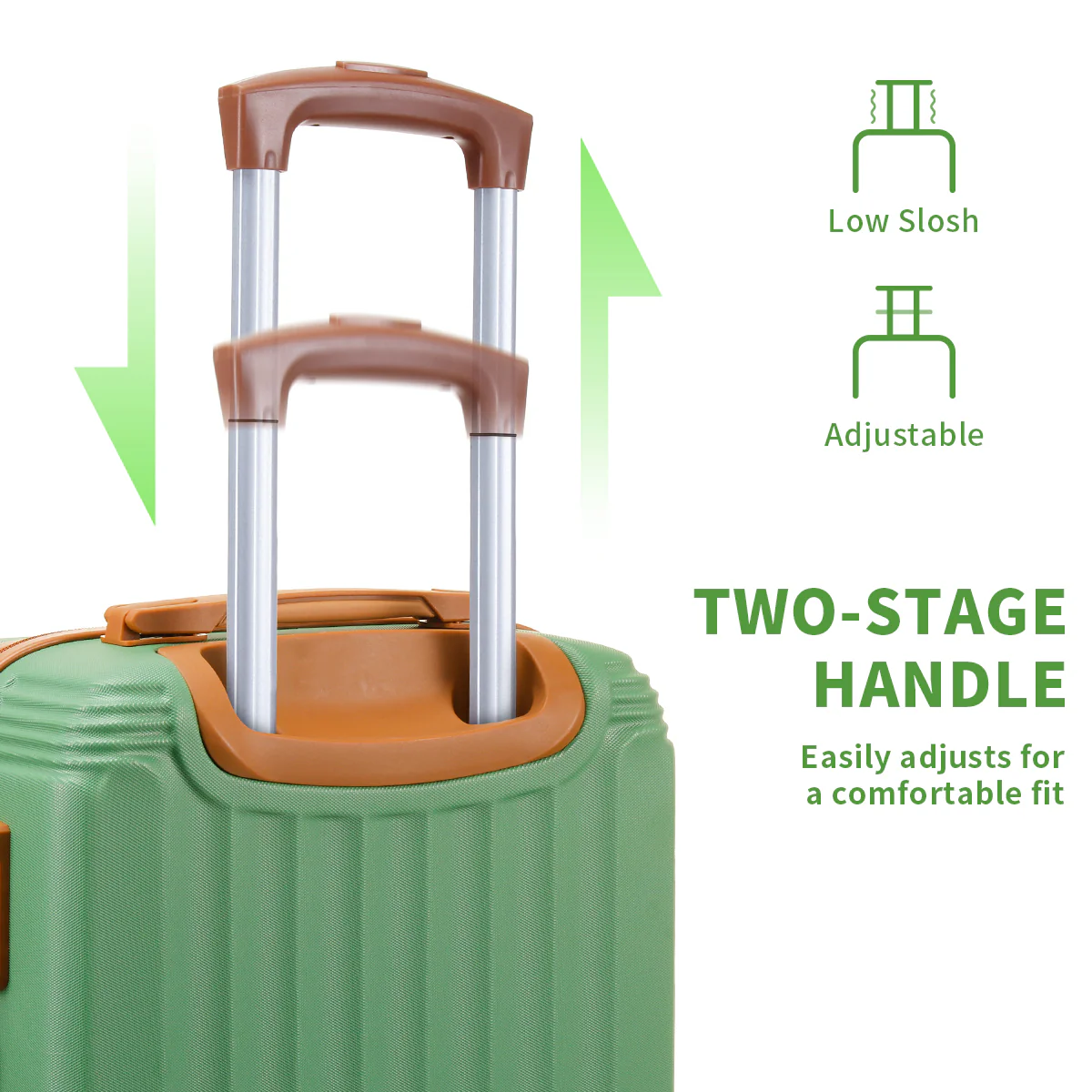 UUH Family Set - Hard Luggage Sets 4 piece ABS Suitcase Bag Traveling(20inch,24inch,28inch)