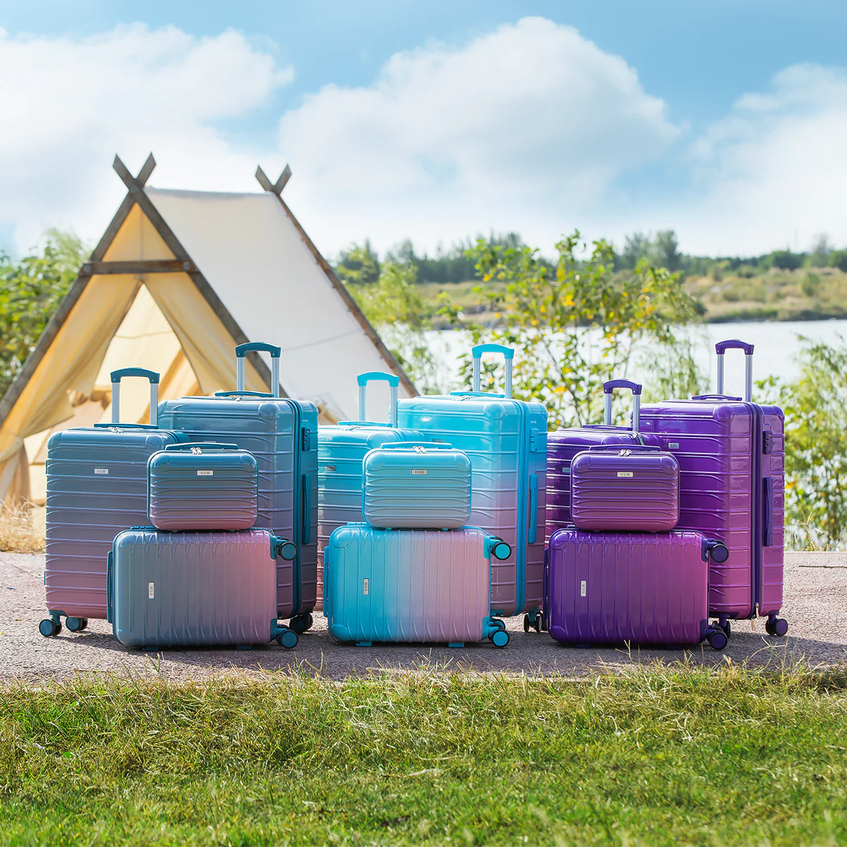 UUH Luggage Sets with TSA Locks - 3pcs/4pcs/6pcs Suitcases Sets-Travel and Moving Set