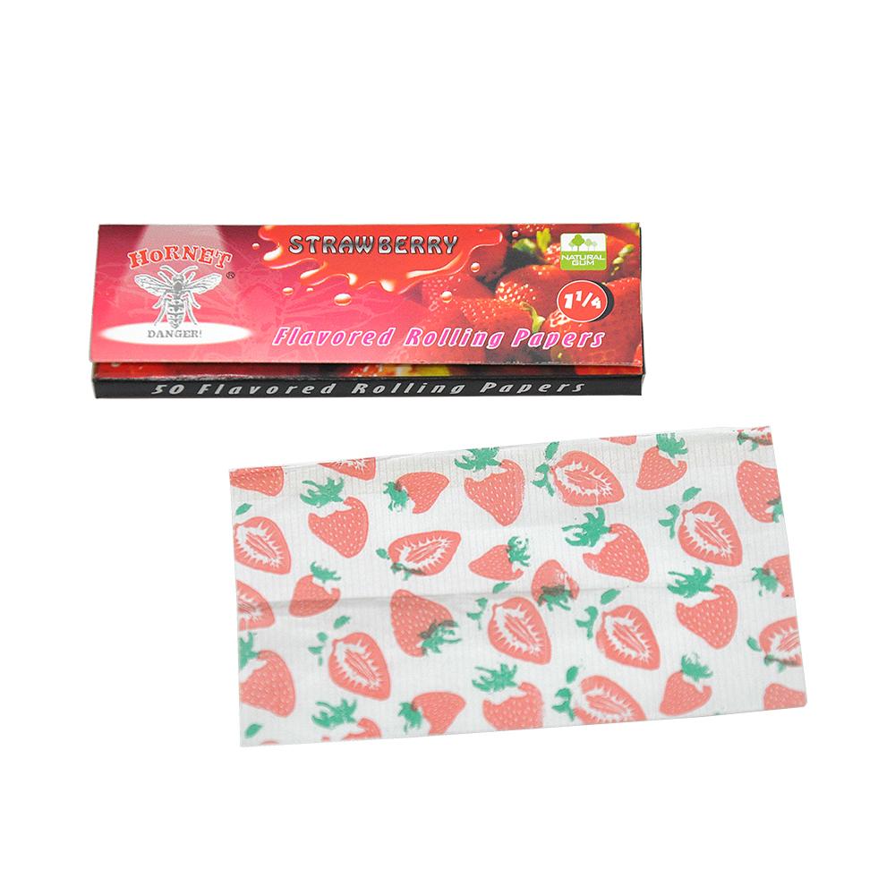 Hornet Strawberry Flavor Rolling Paper 5 Booklets - PuffingBird CA