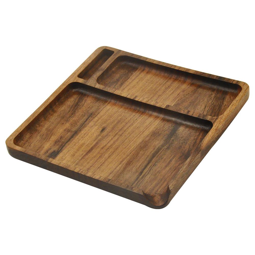 Walnut Wooden Large Smoke Rolling Tray - PuffingBird CA