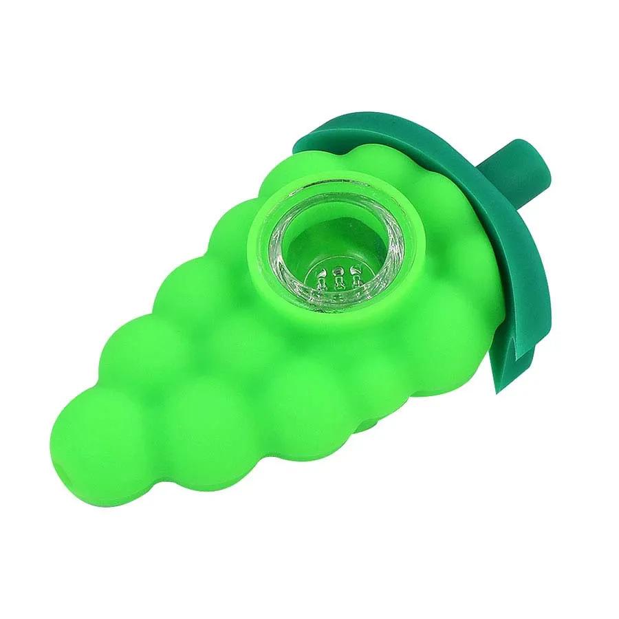 Grape Silicone Pipe with Glass Bowl - PuffingBird CA