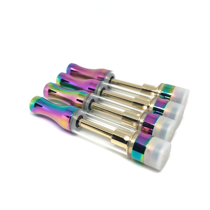 Iridescent Round Metal Tip 510 Thread Cartridge With Color Base - PuffingBird CA