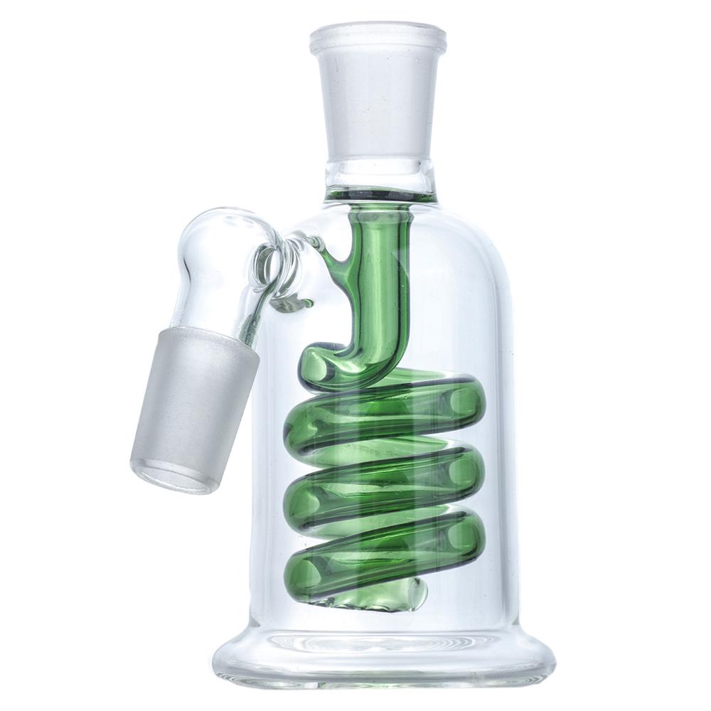 Spiral Perc Glass Ash Catcher - PuffingBird CA