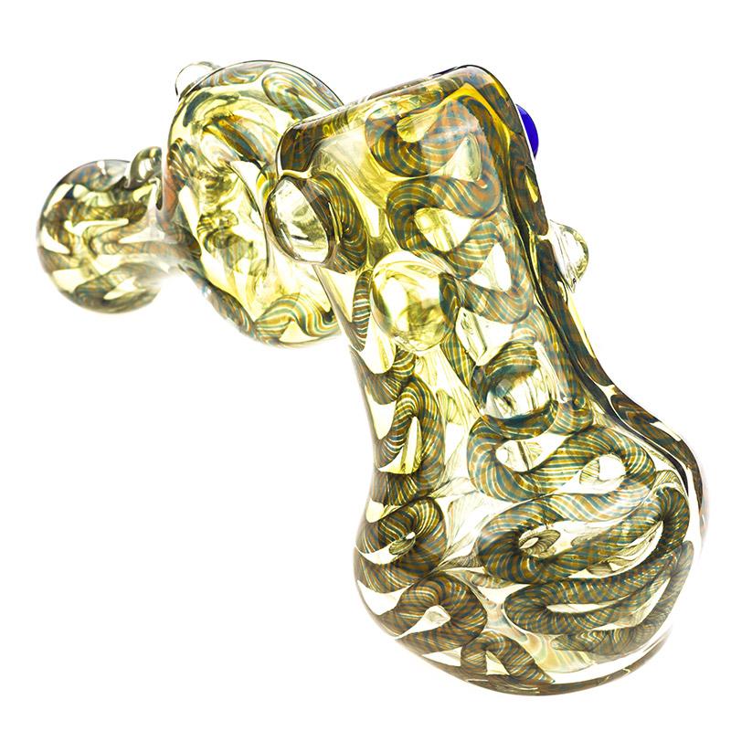 Swirl Fumed Glass Hammer Donut Bubbler - PuffingBird CA