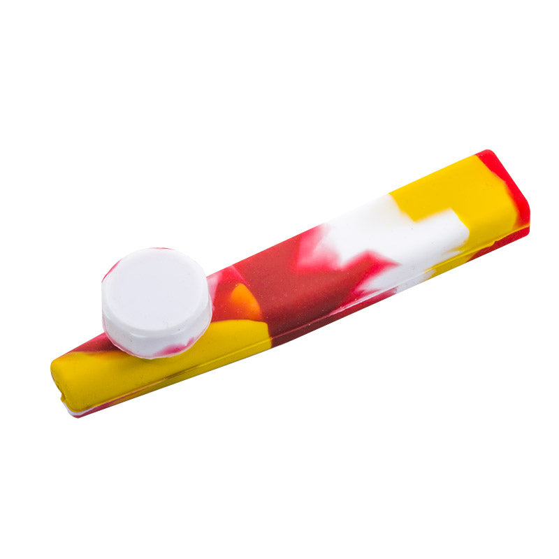 Silicone Pipe w/ Lid (Random Color) - PuffingBird CA