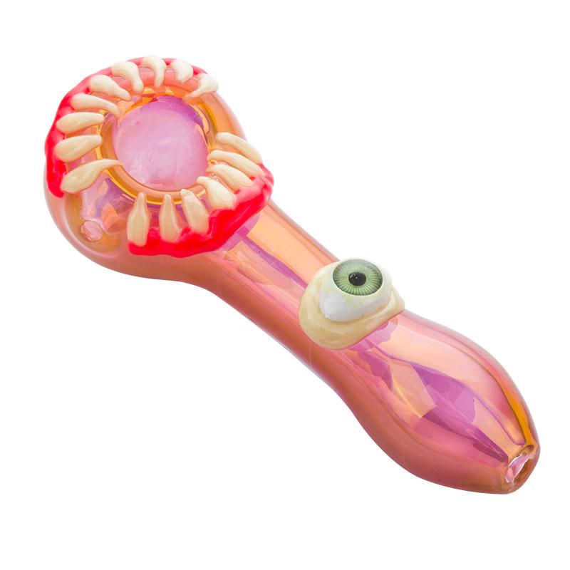 Pink Cyclops Glass Spoon Pipe - PuffingBird CA