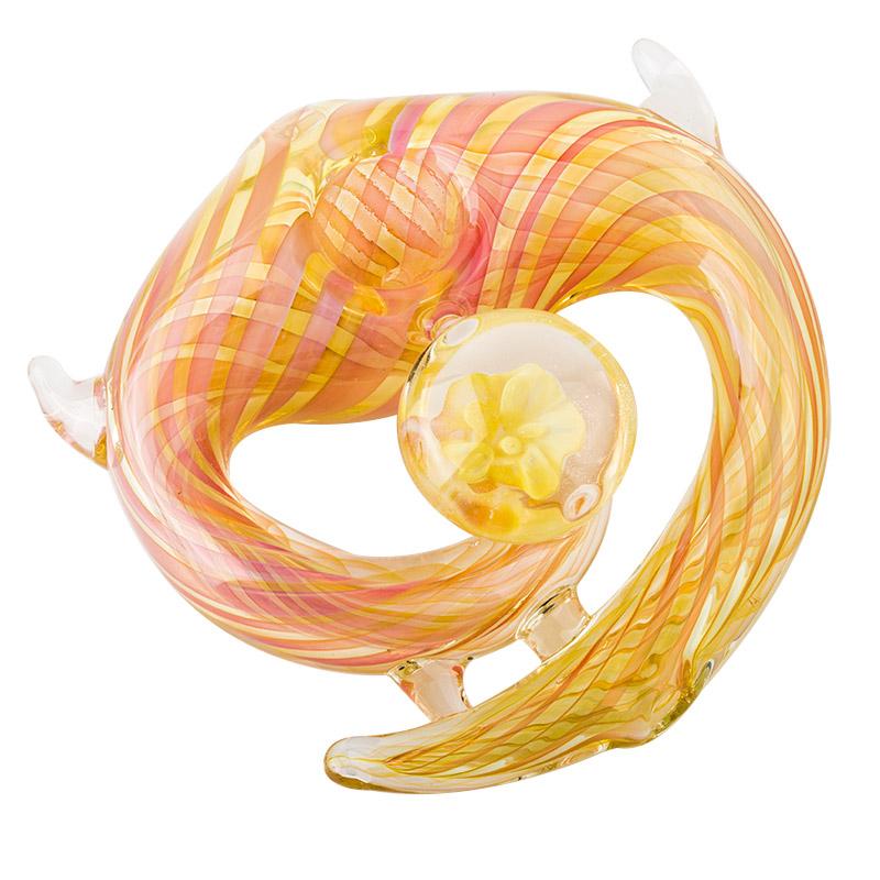 Twisted Stripe Round Glass Hand Pipe - PuffingBird CA