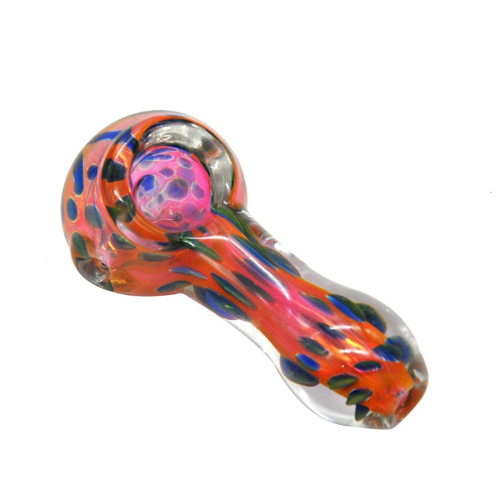 Polka Dot Glass Spoon Pipe - PuffingBird CA