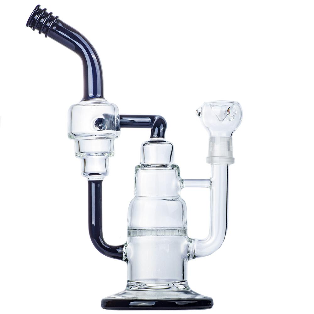 Recycler Double Chamber Glass Bong - PuffingBird CA